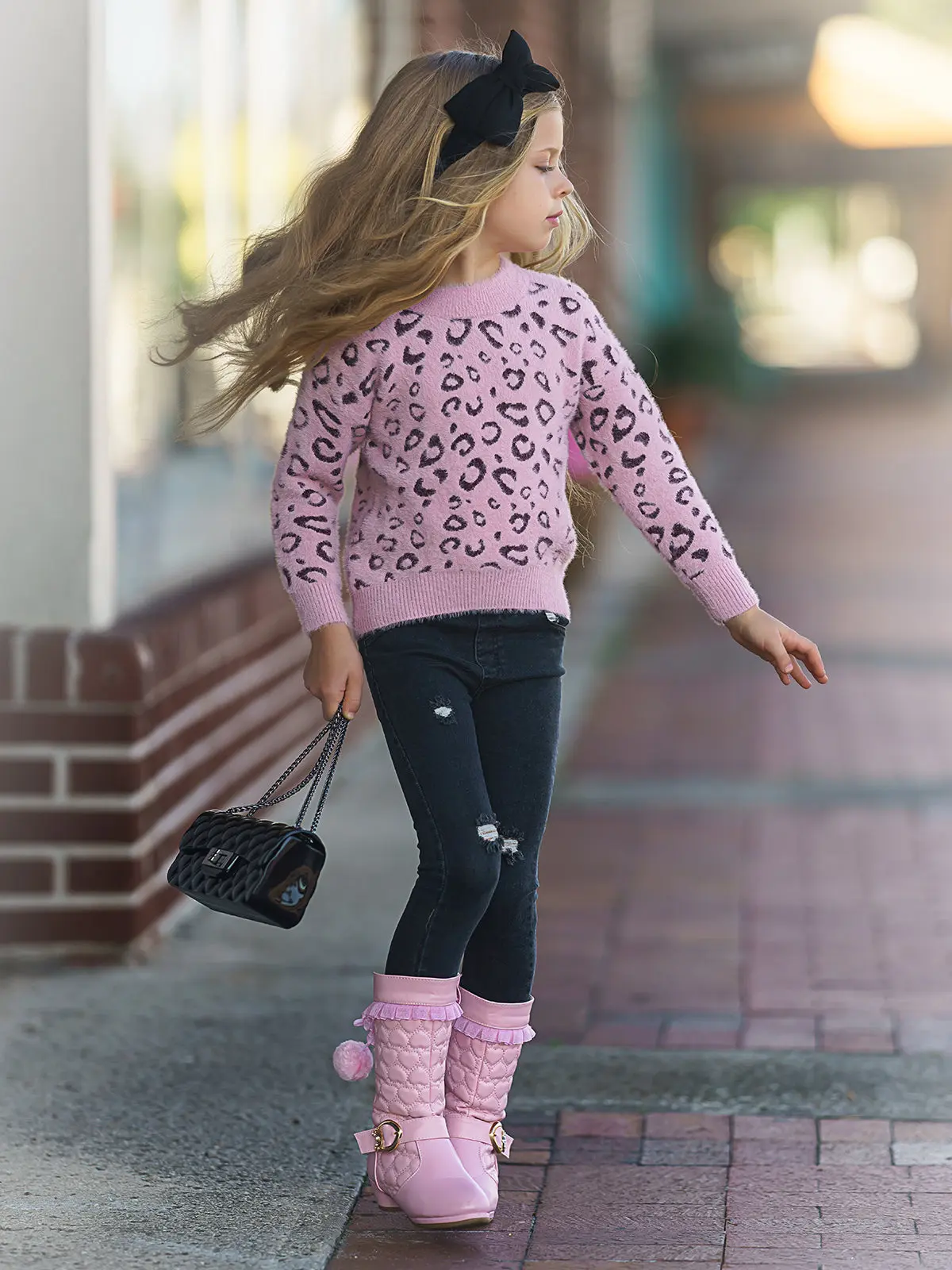 Precious Leopard Plush Fuzzy Sweater - Image 5