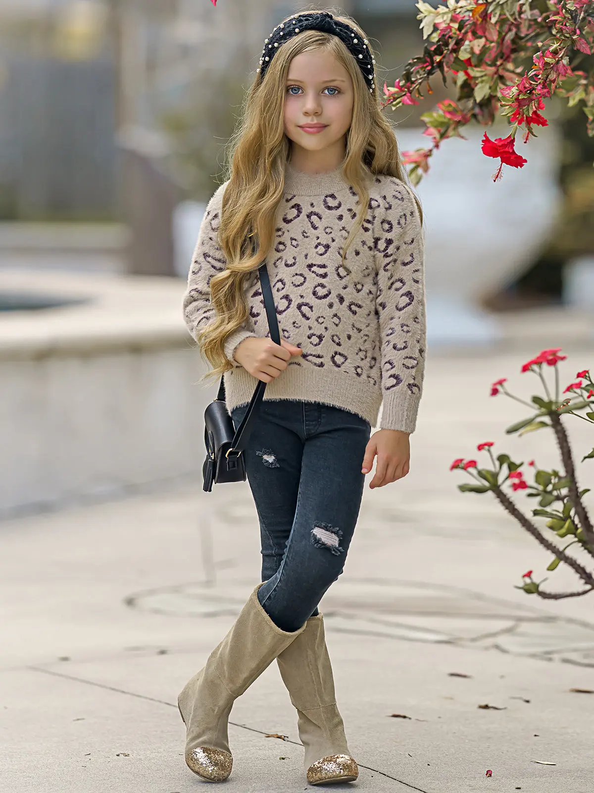 Precious Leopard Plush Fuzzy Sweater - Image 6