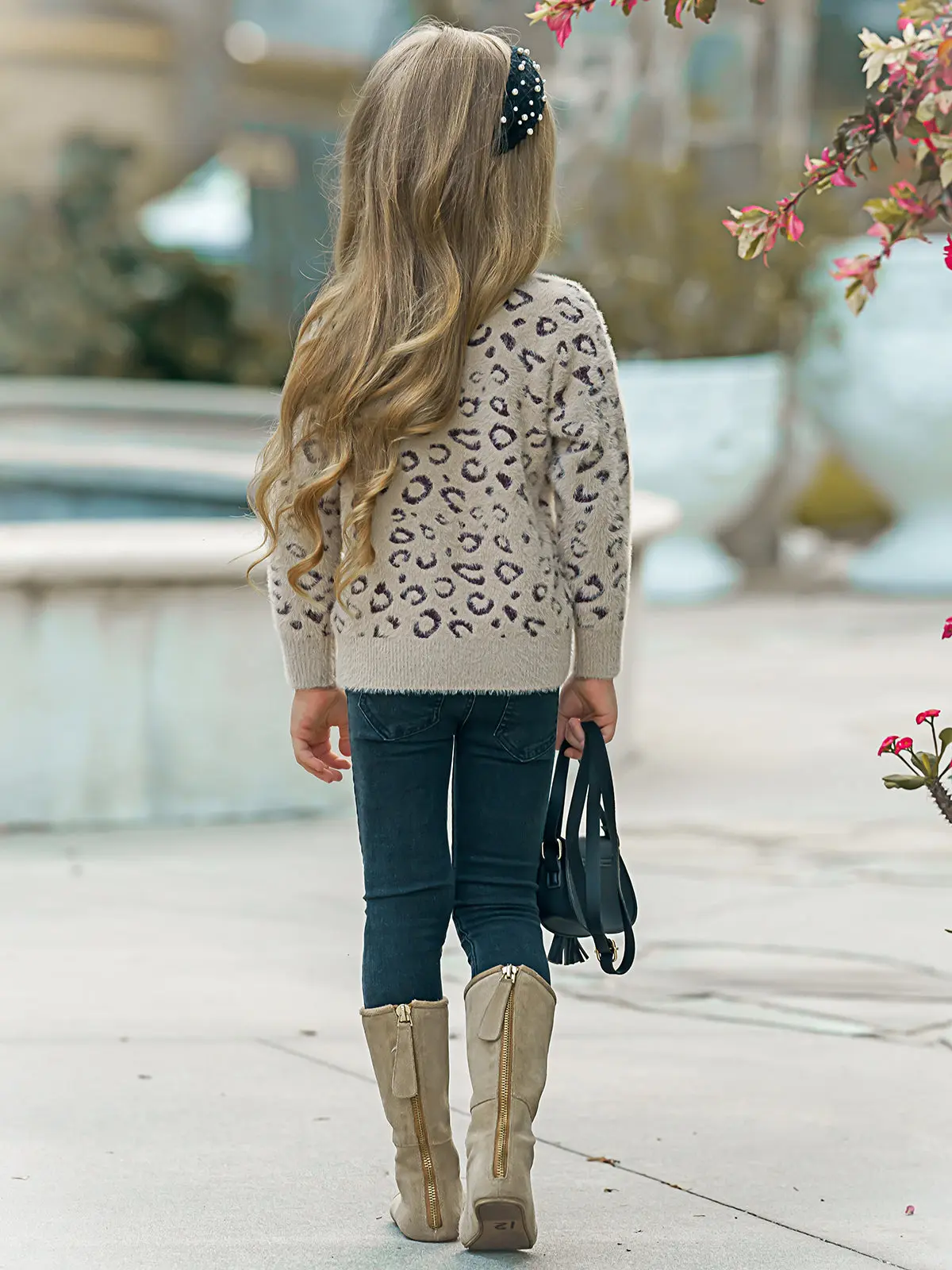 Precious Leopard Plush Fuzzy Sweater - Image 9