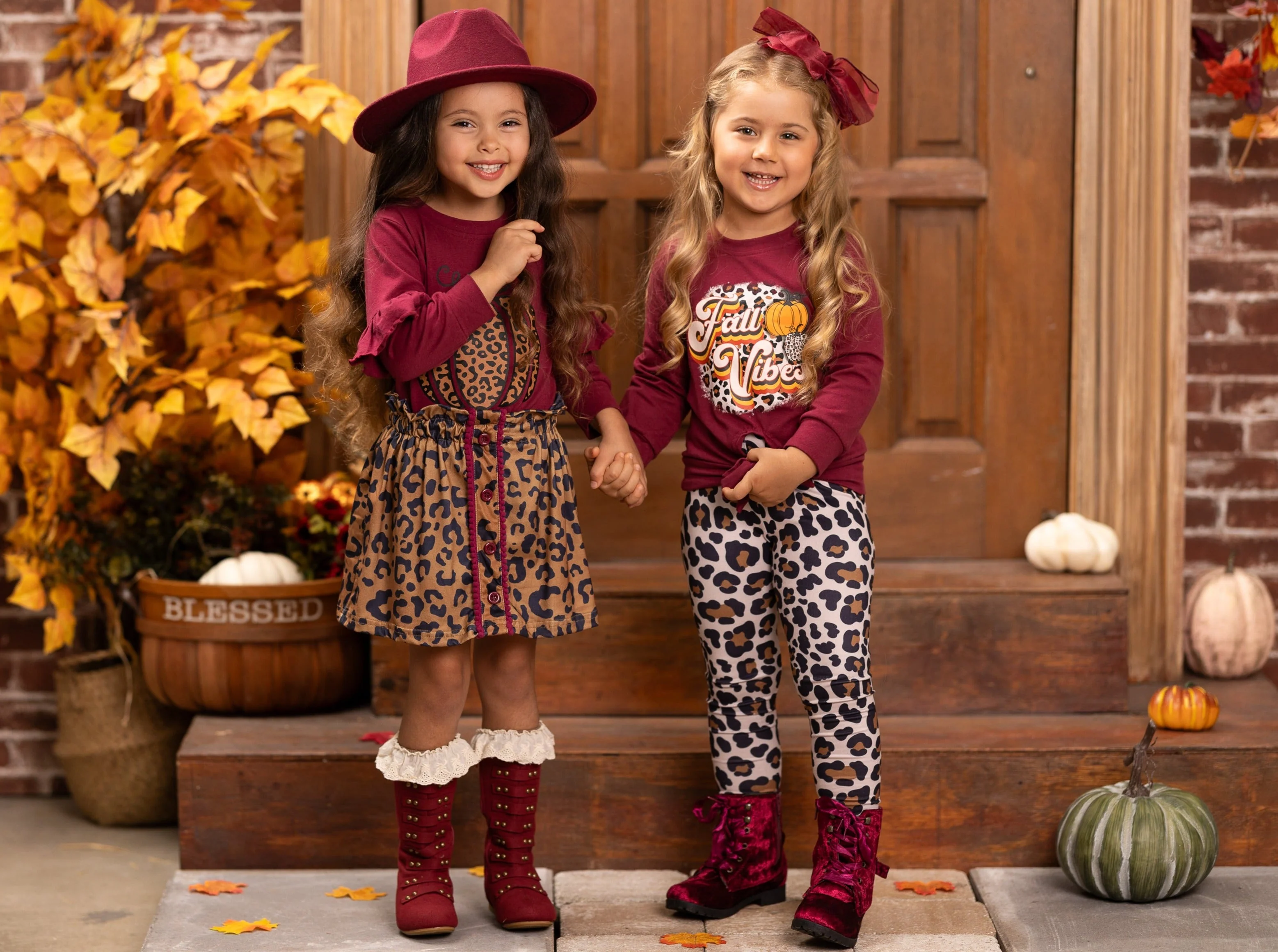 Fierce Pumpkin Vibes Leopard Skirt Set - Image 7
