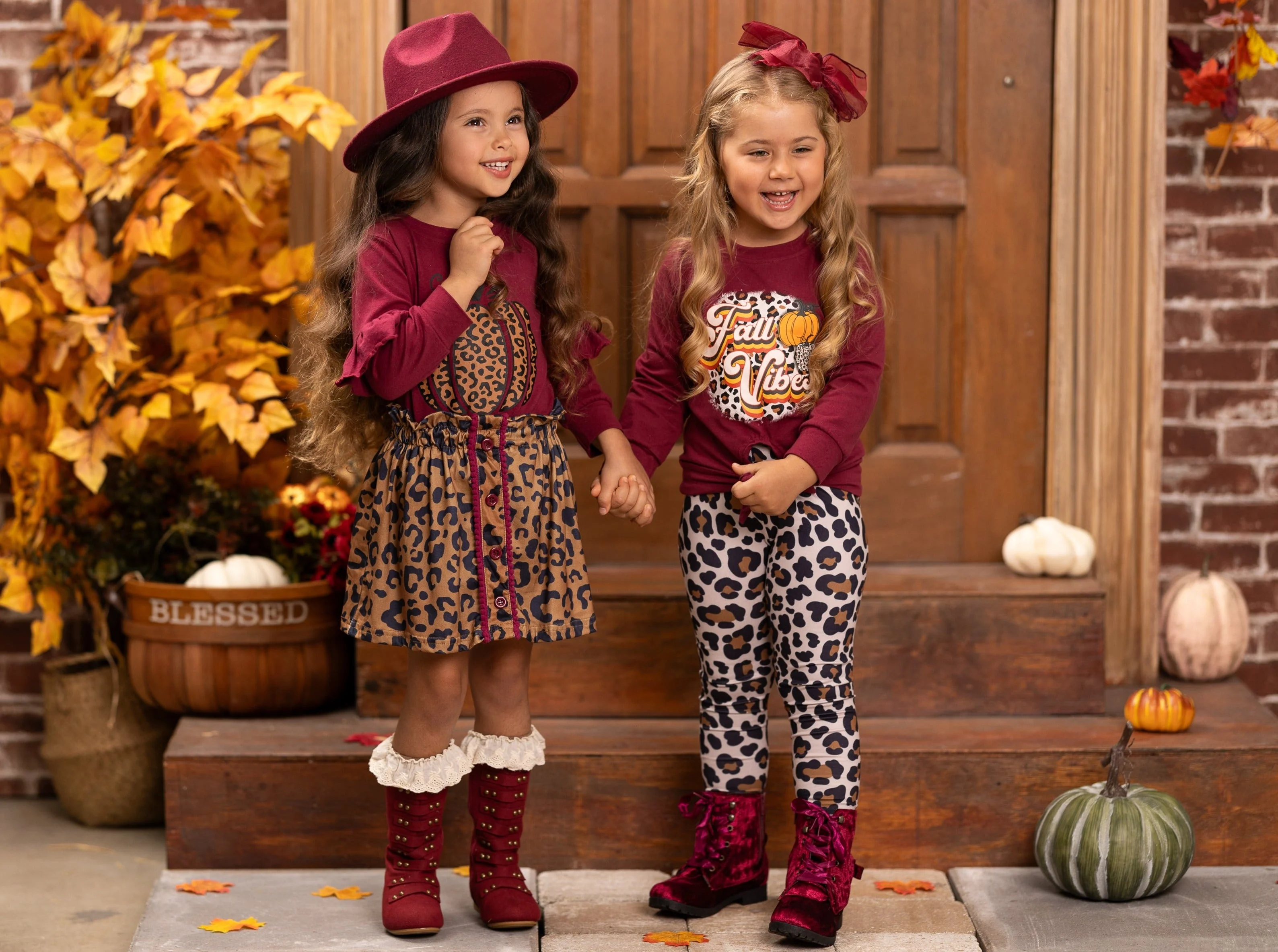 Fierce Pumpkin Vibes Leopard Skirt Set - Image 8