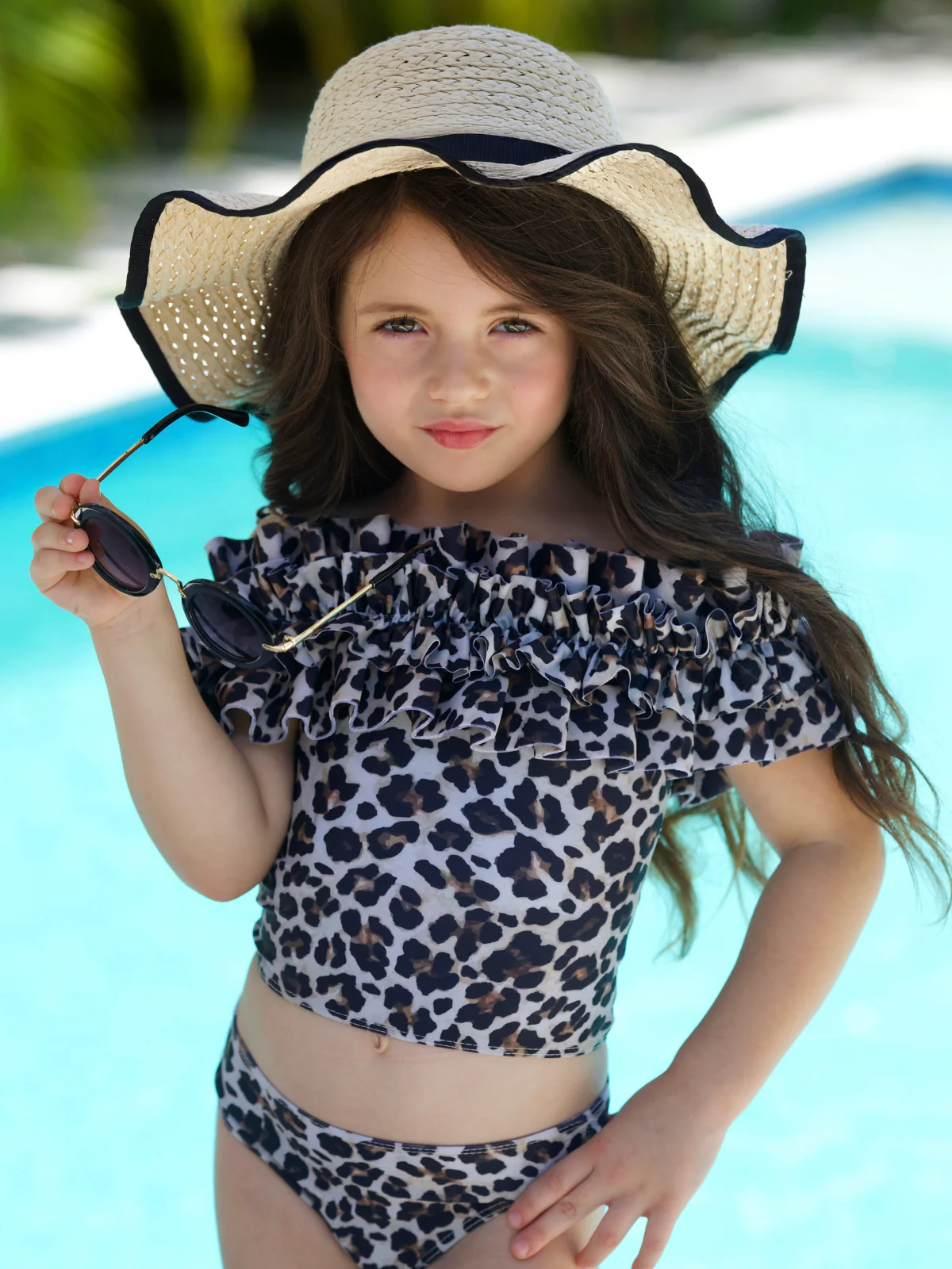 Wildcat Chic Ruffle Tankini Two Piece Swimsuit - Image 4