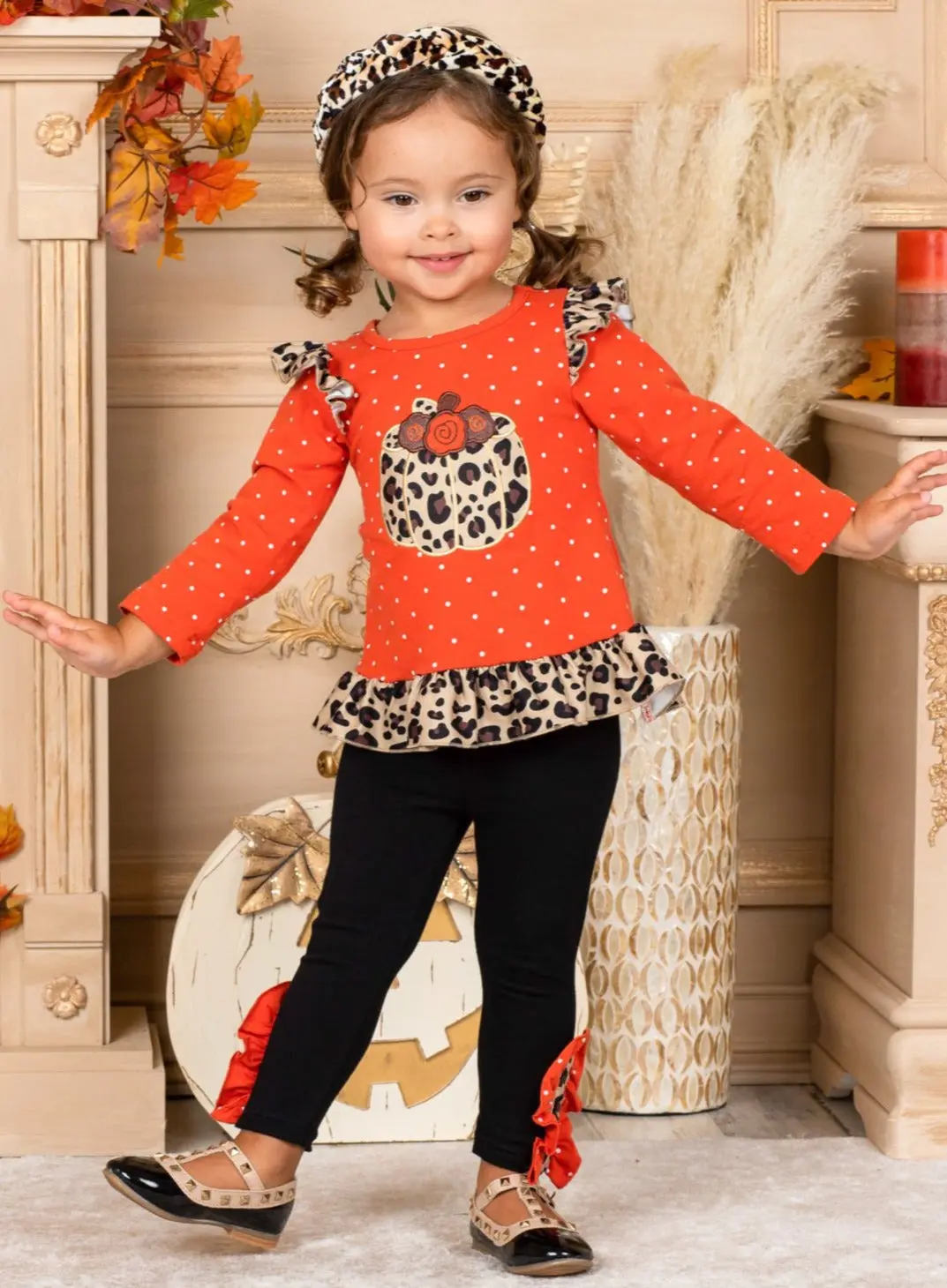 Carving Out Some Fun Top and Side Ruffle Legging Set - Image 2