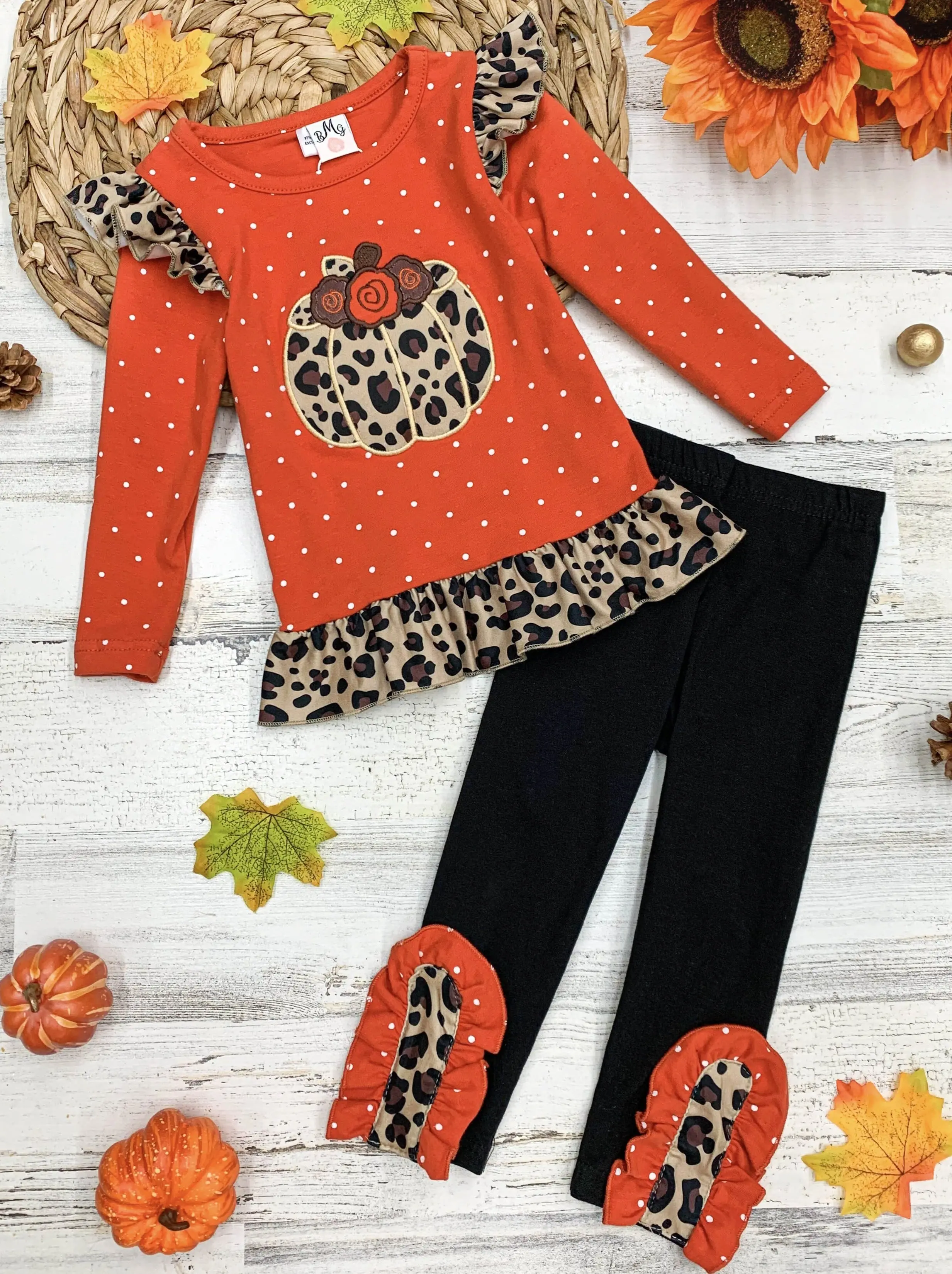 Carving Out Some Fun Top and Side Ruffle Legging Set - Image 3