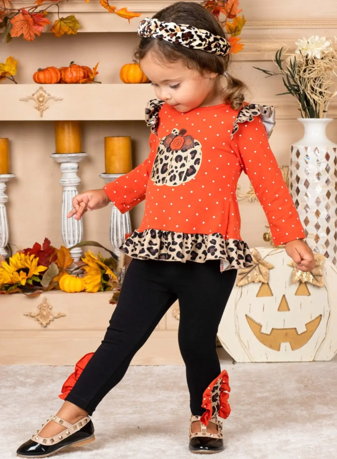 Carving Out Some Fun Top and Side Ruffle Legging Set - Image 4
