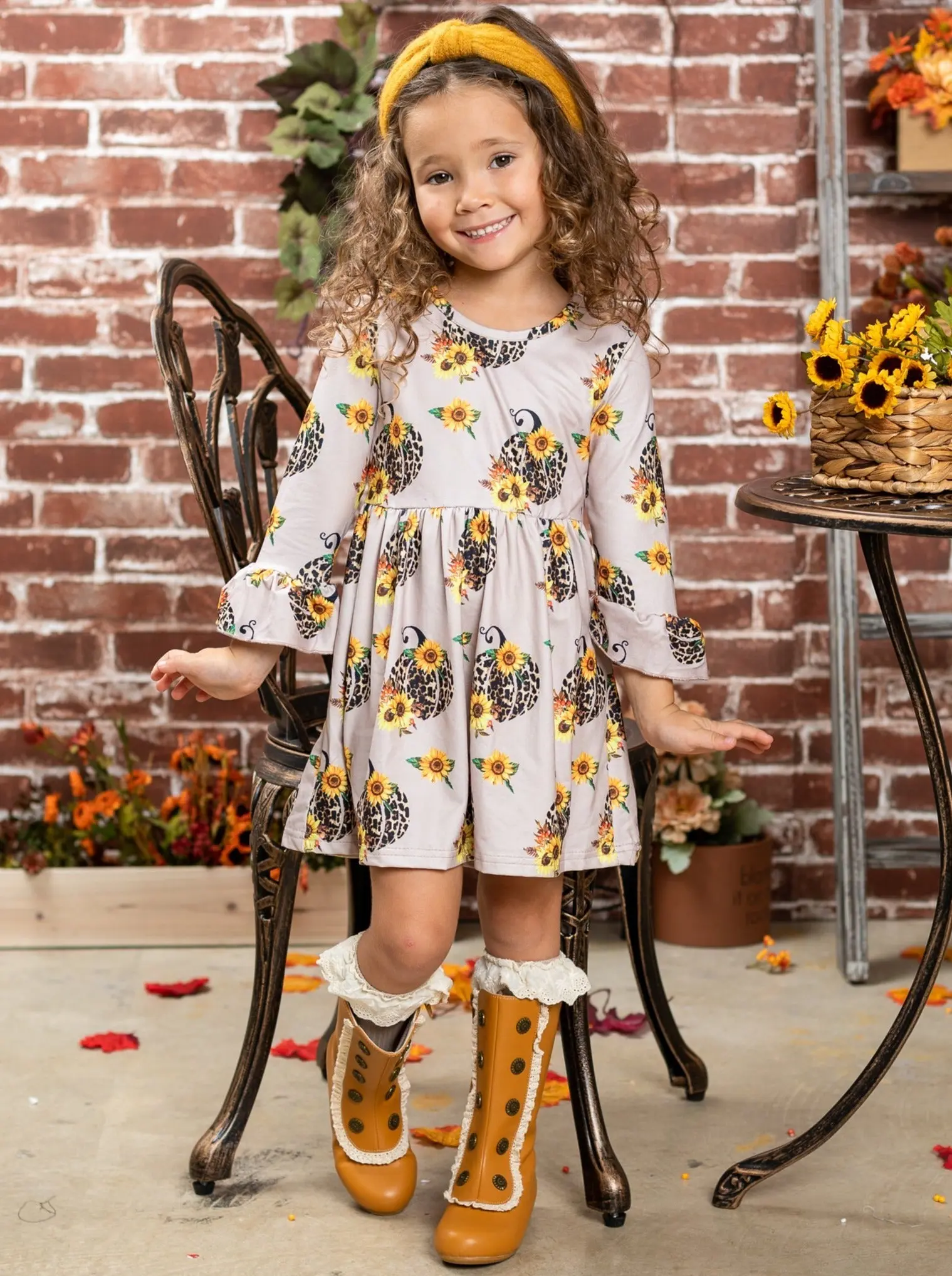 Pretty In Pumpkin Pleated Dress - Image 2