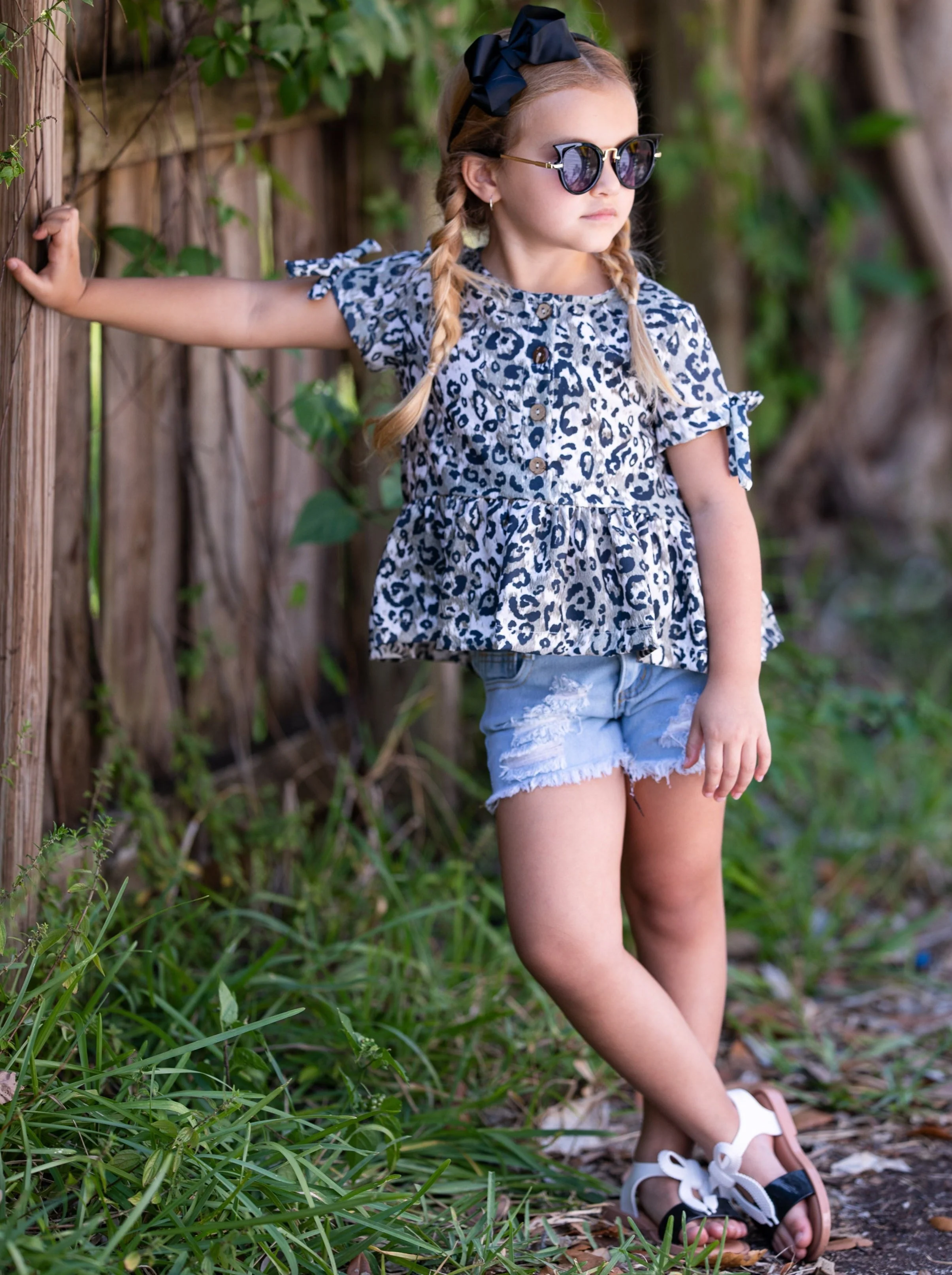 Jungle Fun Top and Denim Short Set - Image 9