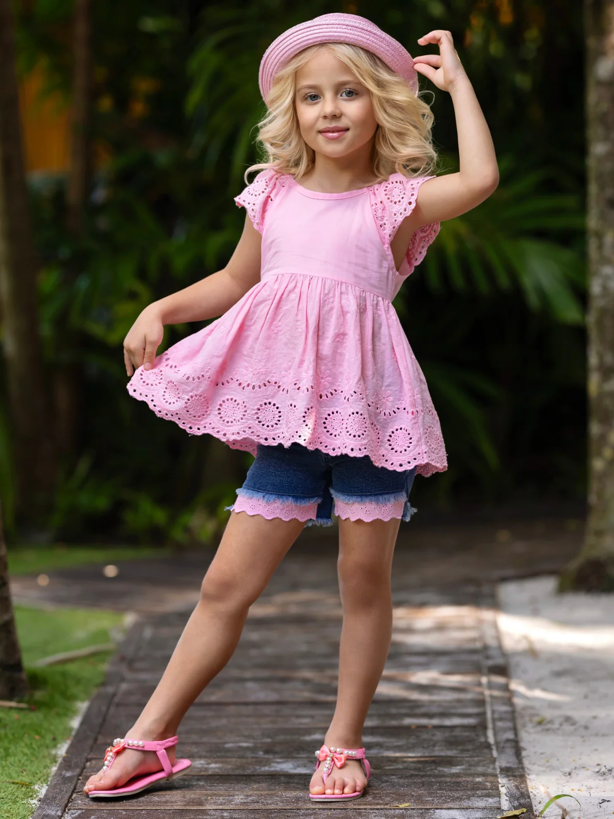 Little Miss Sunshine Top and Denim Shorts Set - Image 12