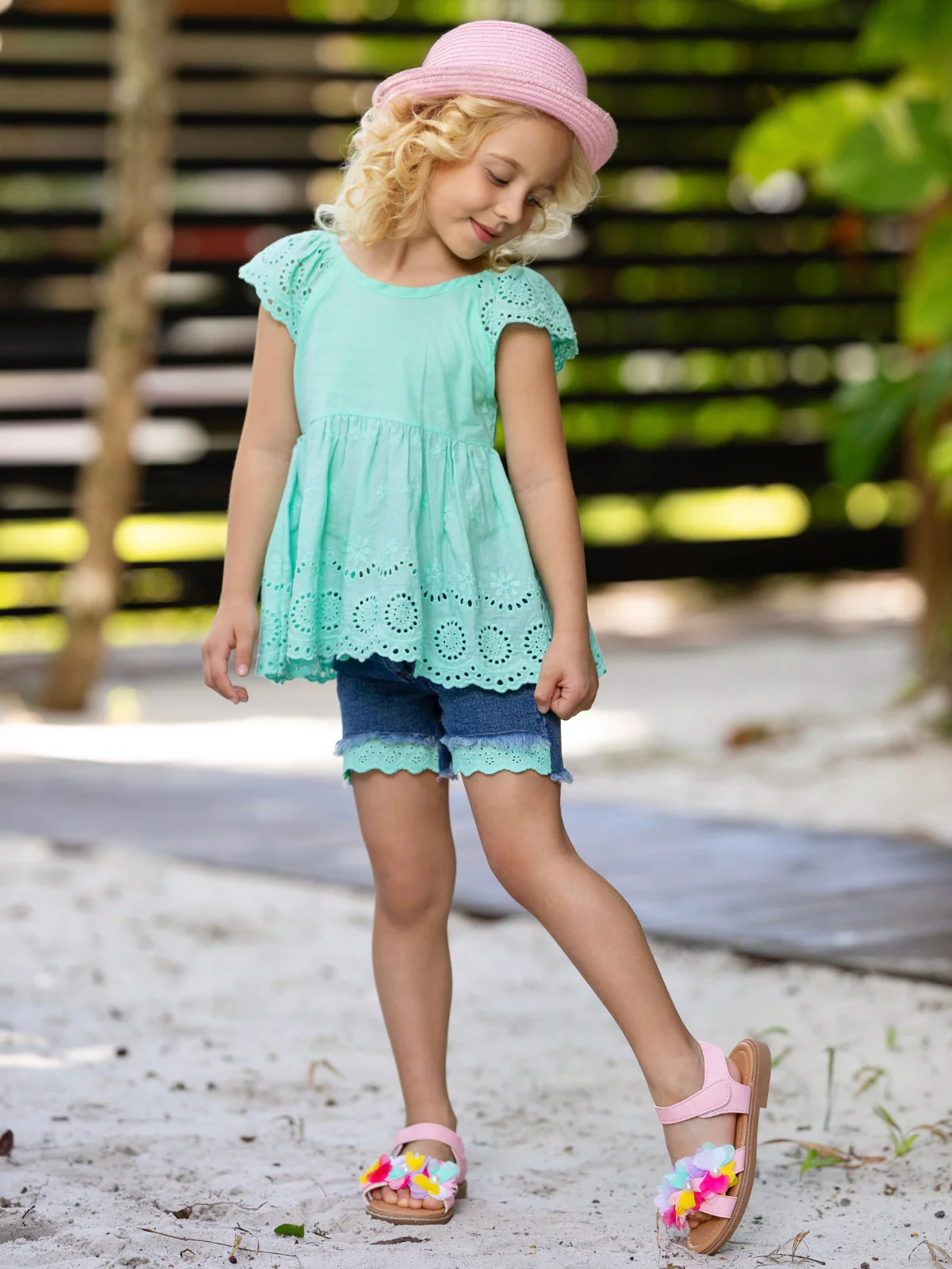 Little Miss Sunshine Top and Denim Shorts Set - Image 9