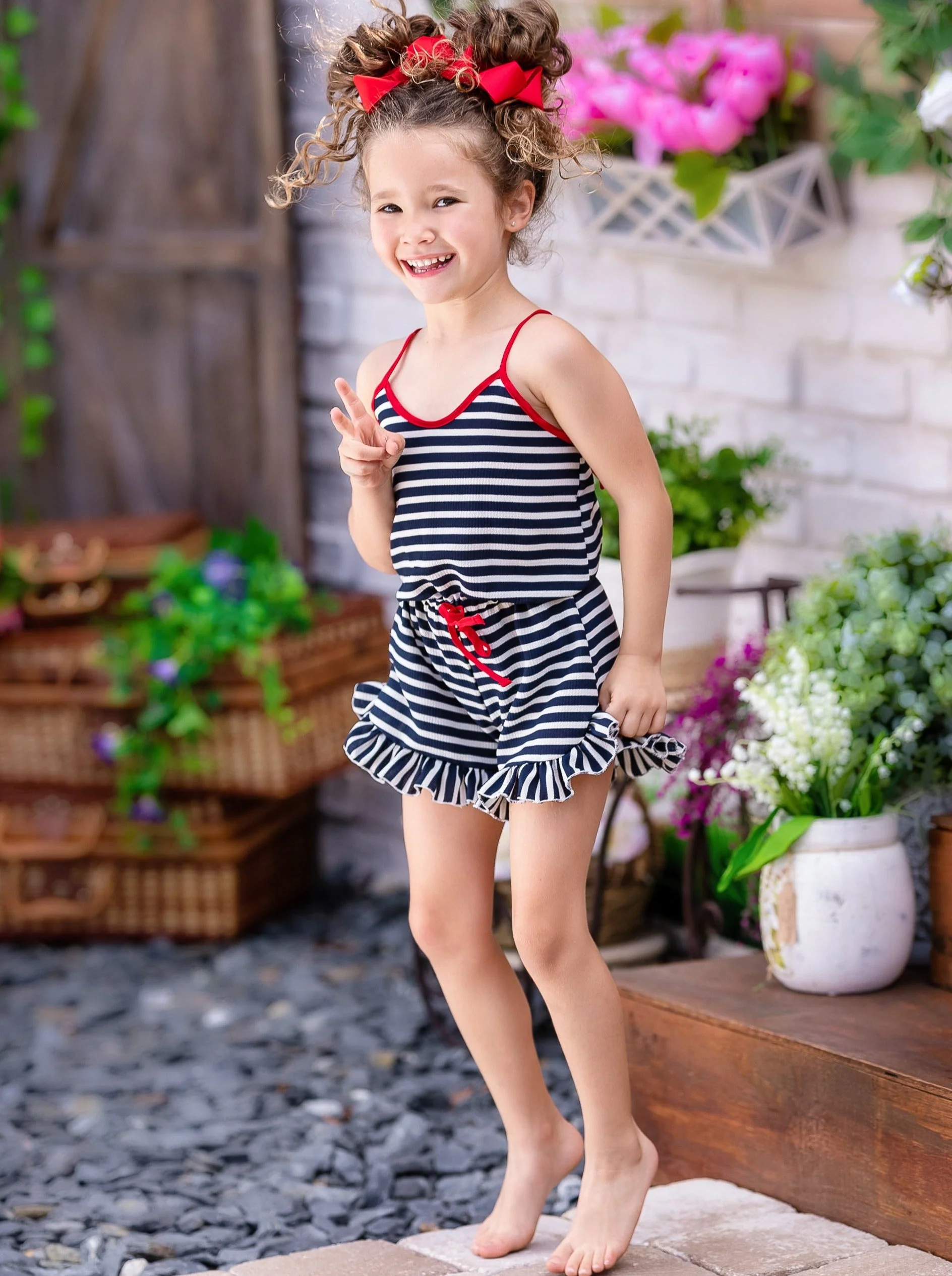 Livin' Easy Ruffle Hem Romper - Image 2