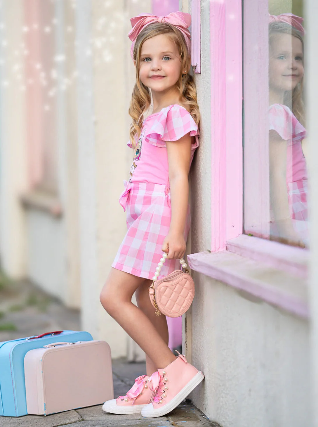 L.O.L. SURPRISE! Cheery Cherry Pink Gingham Short Set - Image 5
