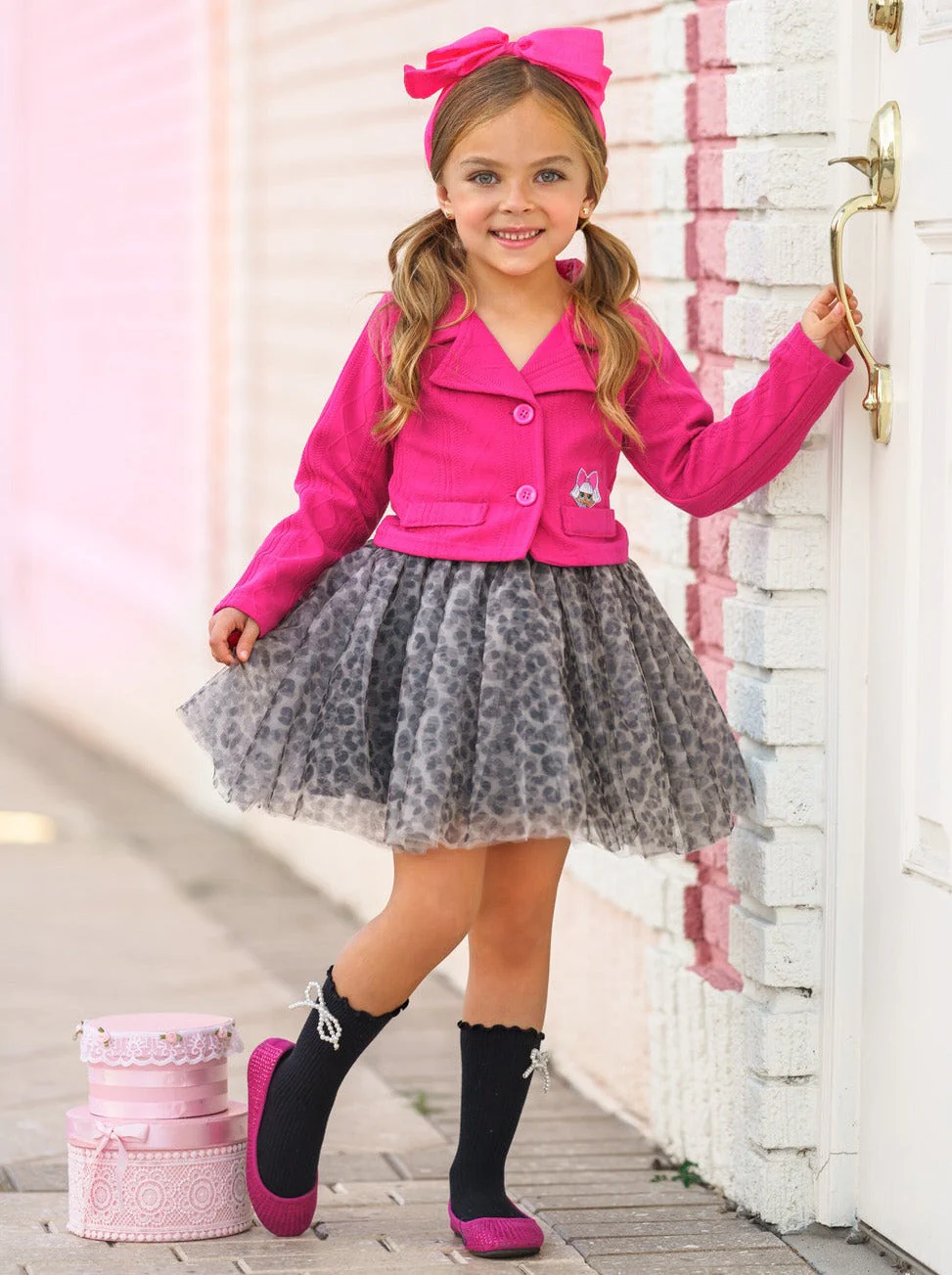 L.O.L. SURPRISE! Diva Tweed Blazer and Leopard Tutu Skirt Set - Image 6