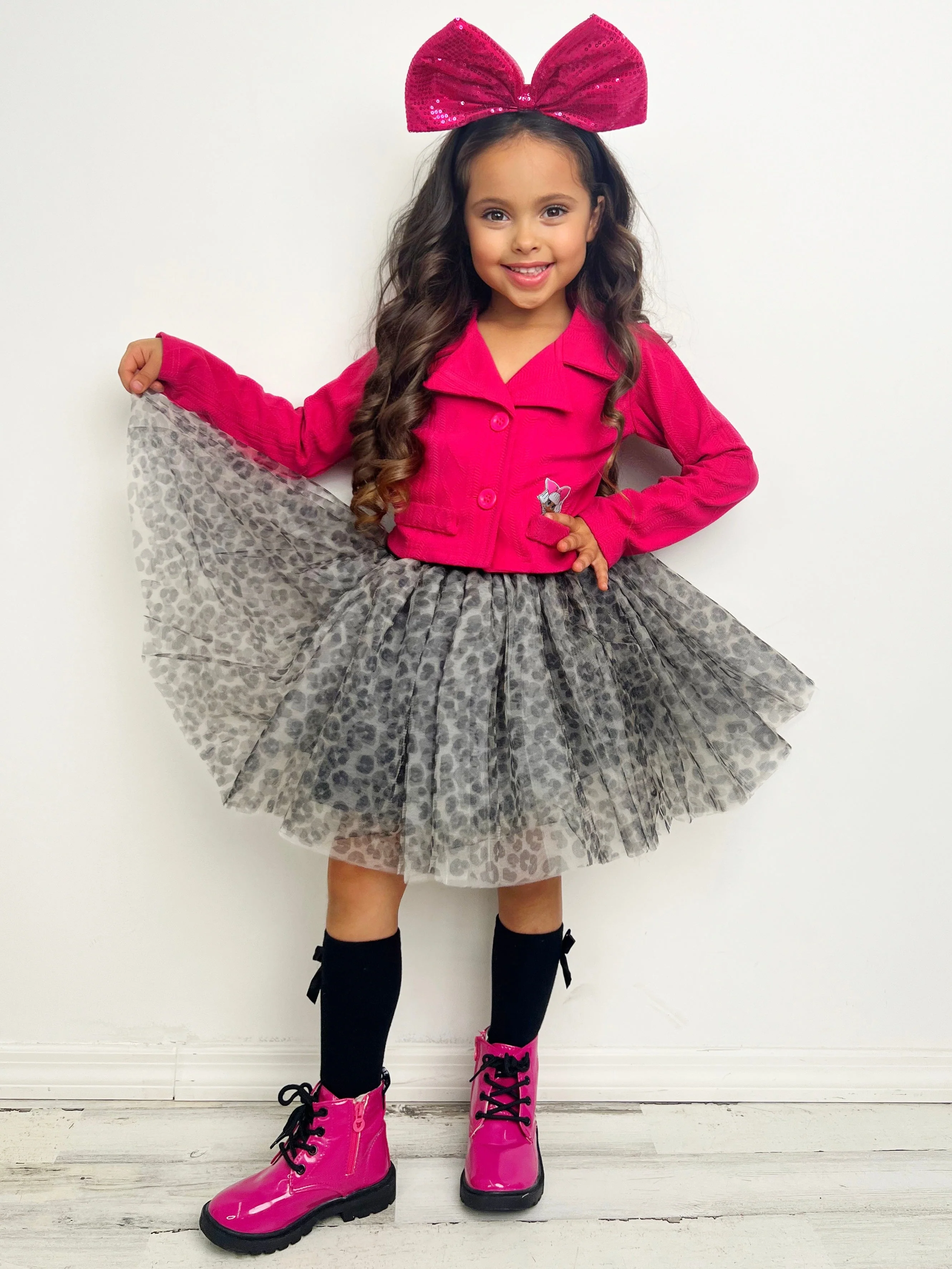 L.O.L. SURPRISE! Diva Tweed Blazer and Leopard Tutu Skirt Set - Image 7
