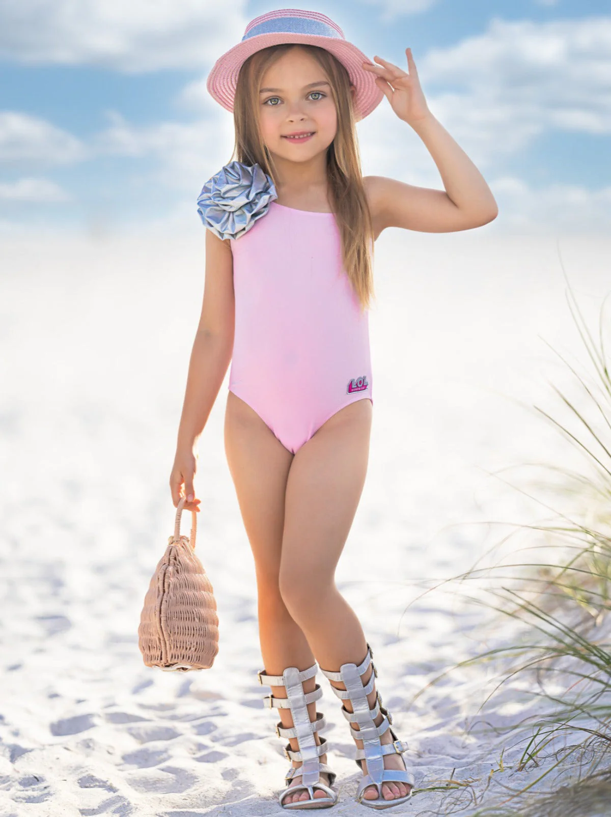 L.O.L. SURPRISE! Kitty Queen One Shoulder Swimsuit - Image 5