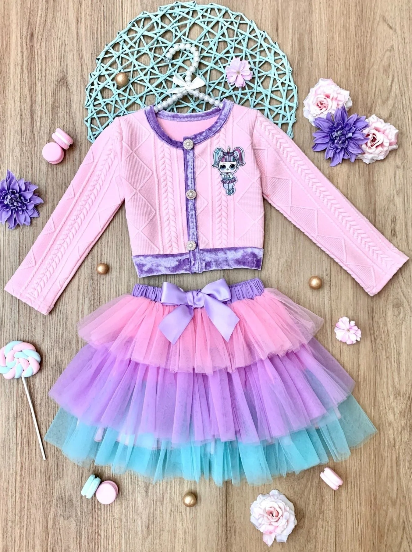L.O.L. SURPRISE! Unicorn Pastel Tutu Skirt Set - Image 2