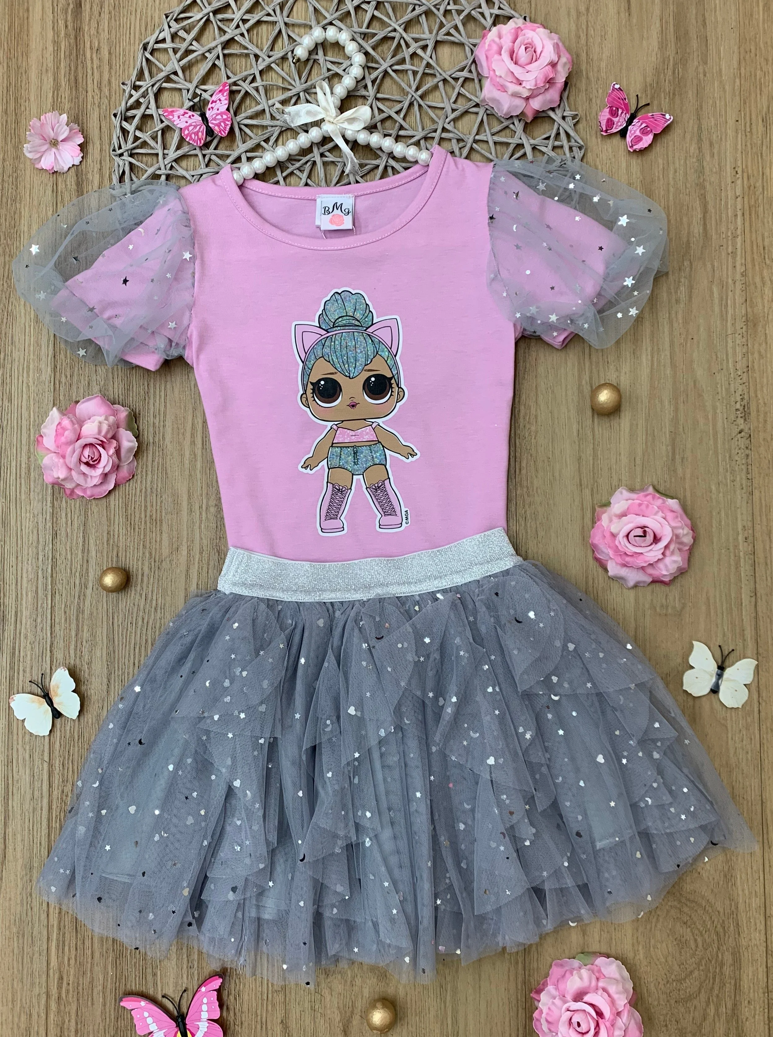 L.O.L. SURPRISE! Kitty Queen Sparkle Tulle Skirt Set - Image 2