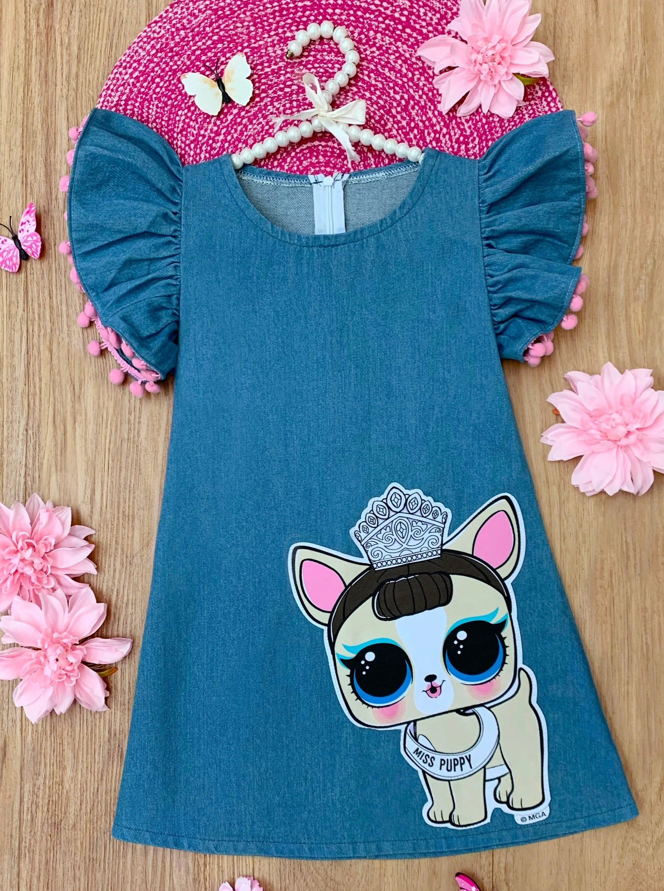 L.O.L. SURPRISE! Miss Puppy Denim Dress - Image 3