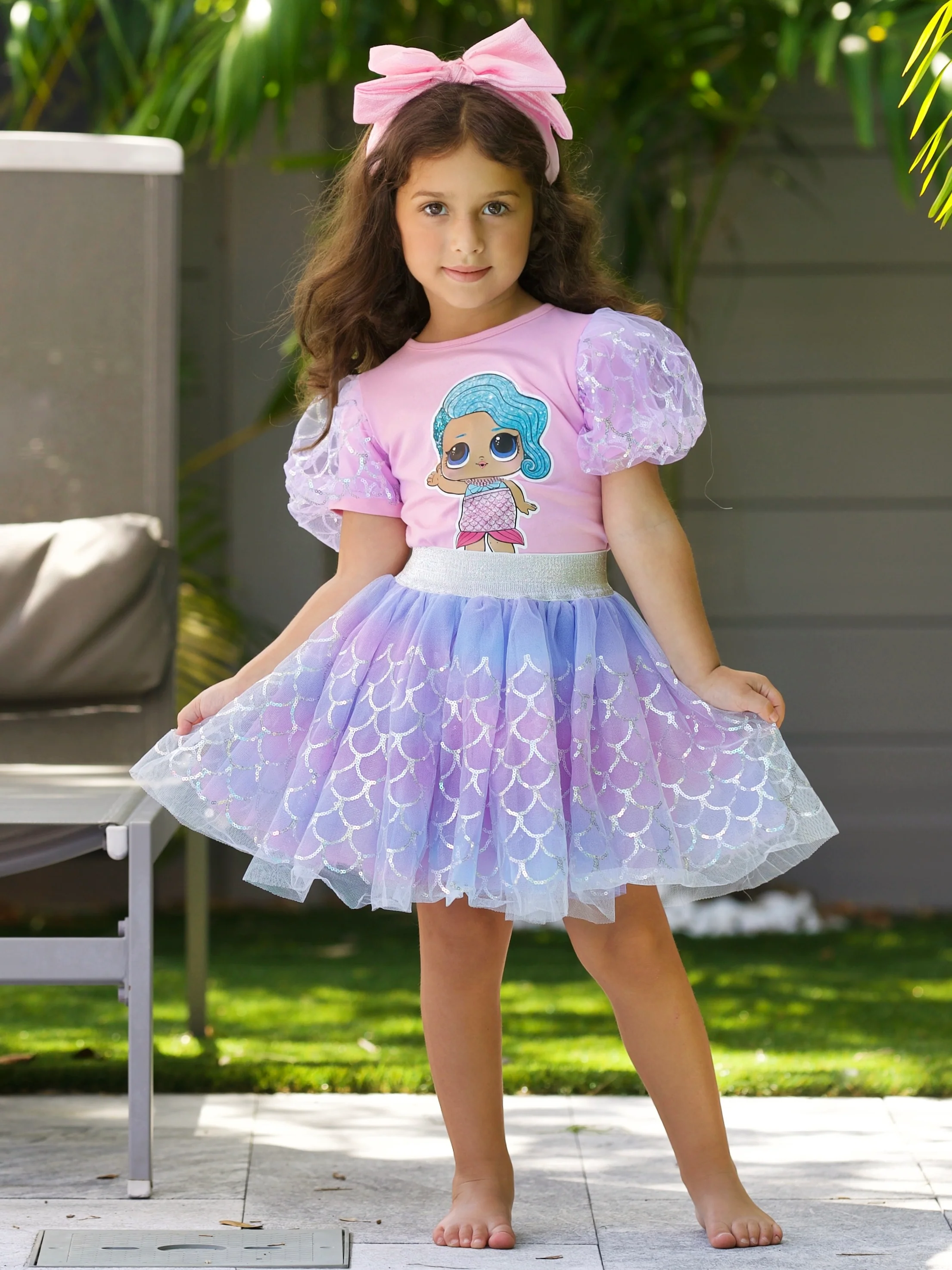 L.O.L. SURPRISE! Splash Queen Mermaid Tutu Skirt Set - Image 4