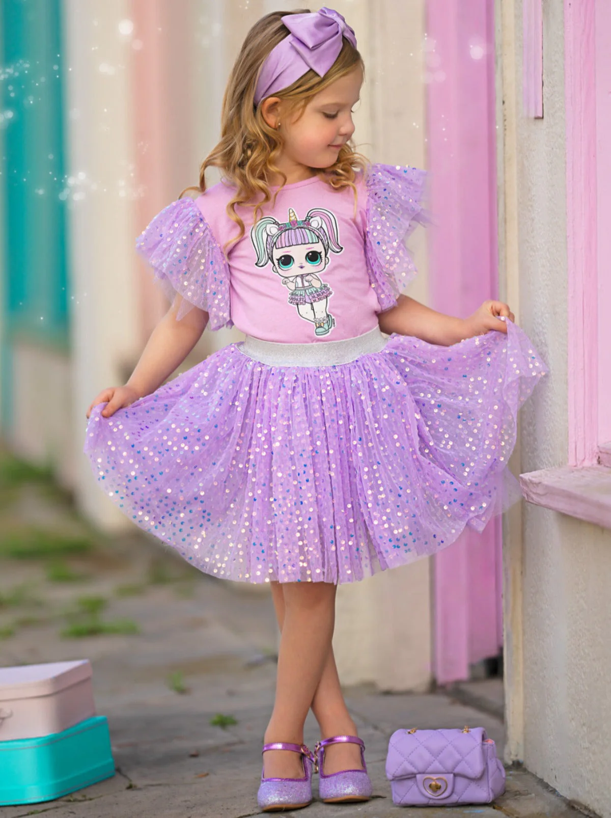 L.O.L. SURPRISE! Unicorn Shimmer Tulle Skirt Set - Image 2