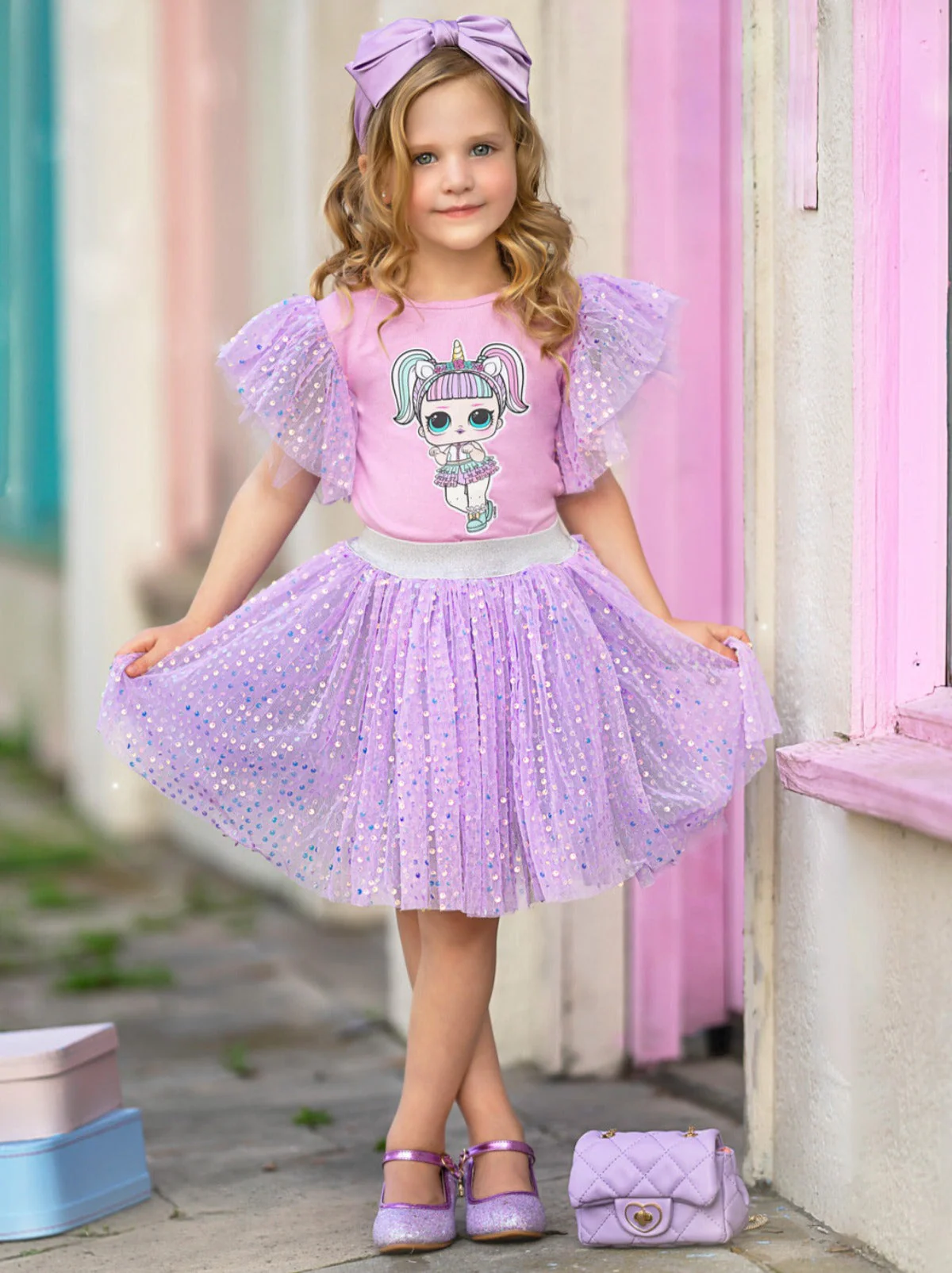 L.O.L. SURPRISE! Unicorn Shimmer Tulle Skirt Set - Image 6