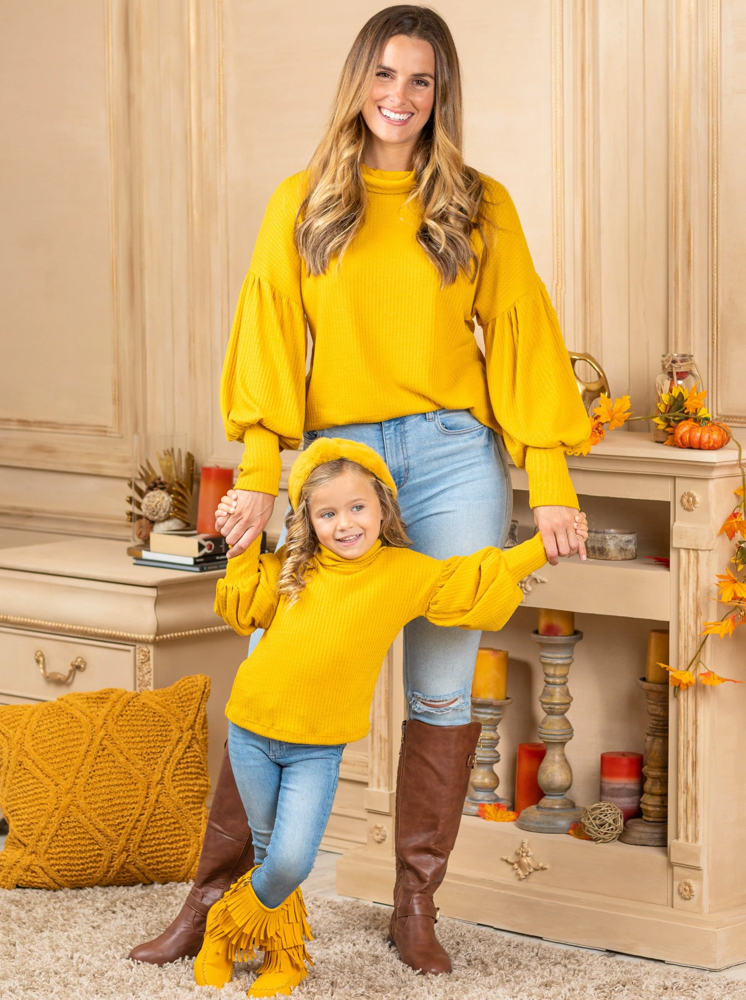 Mommy and Me Fall Sunshine Turtleneck Sweater - Image 3