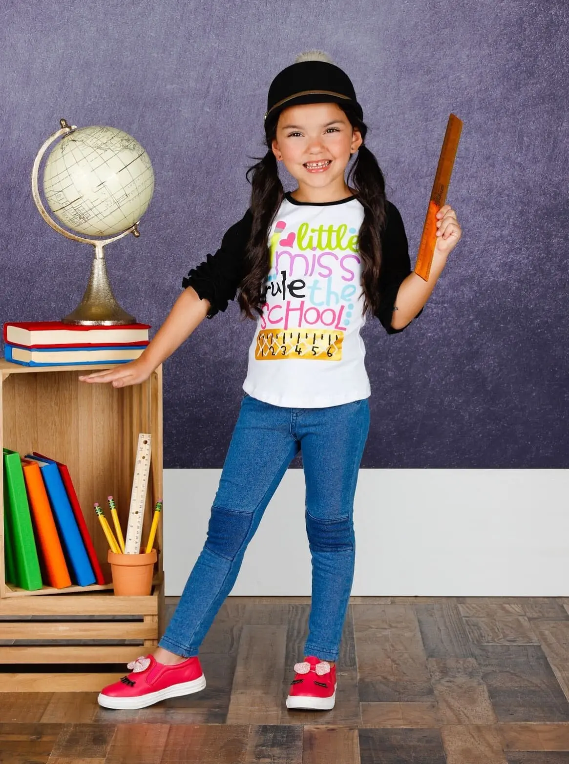Little Miss Rule the School Raglan Top - Image 3