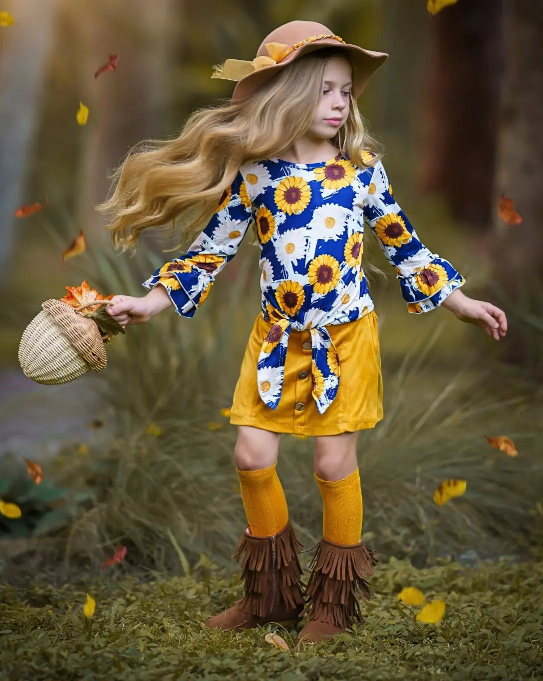 My Lucky Flower Buttoned Skirt Set - Image 2