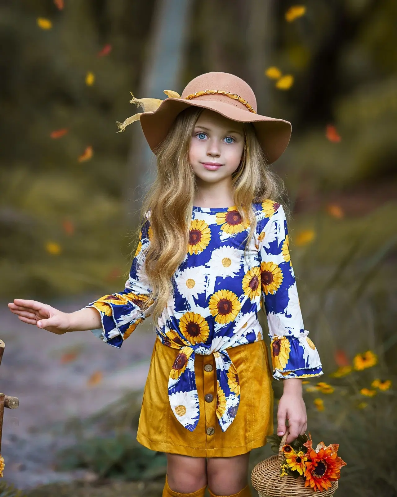 My Lucky Flower Buttoned Skirt Set - Image 3