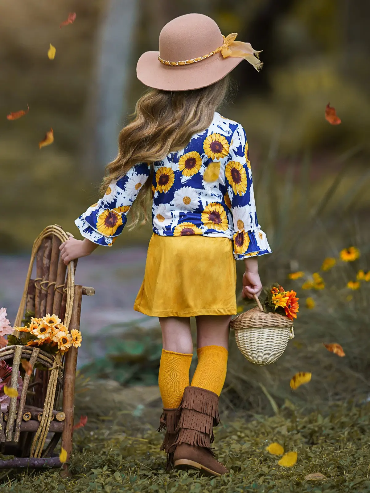 My Lucky Flower Buttoned Skirt Set - Image 4