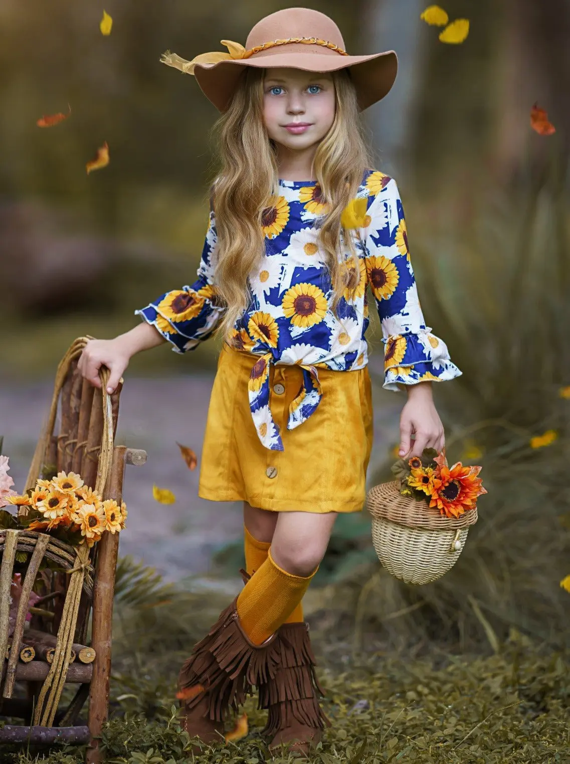 My Lucky Flower Buttoned Skirt Set - Image 6