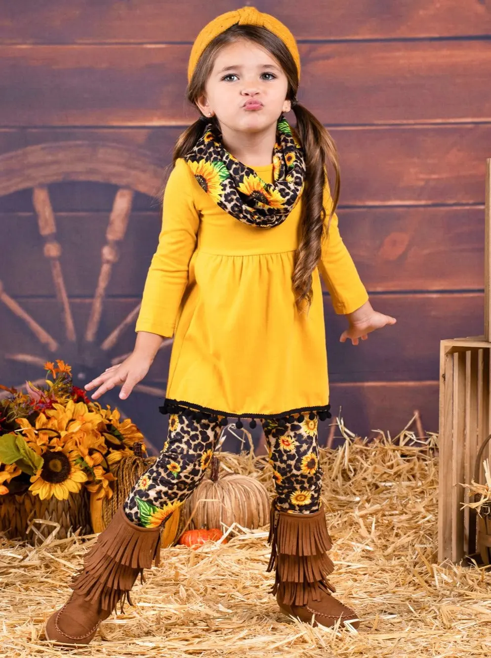Hurray For Fall Tunic, Leggings And Scarf Set - Image 2