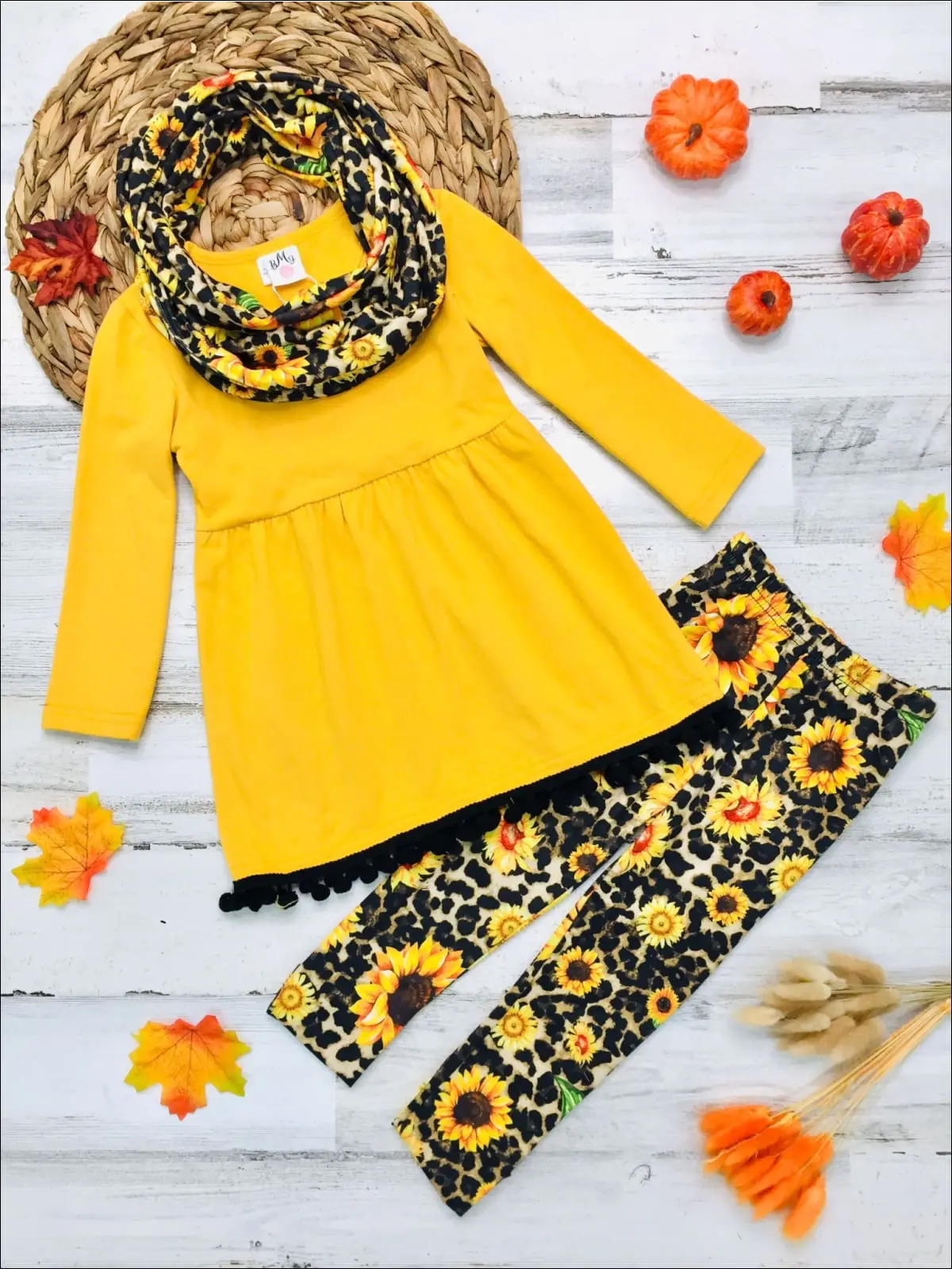 Hurray For Fall Tunic, Leggings And Scarf Set - Image 3