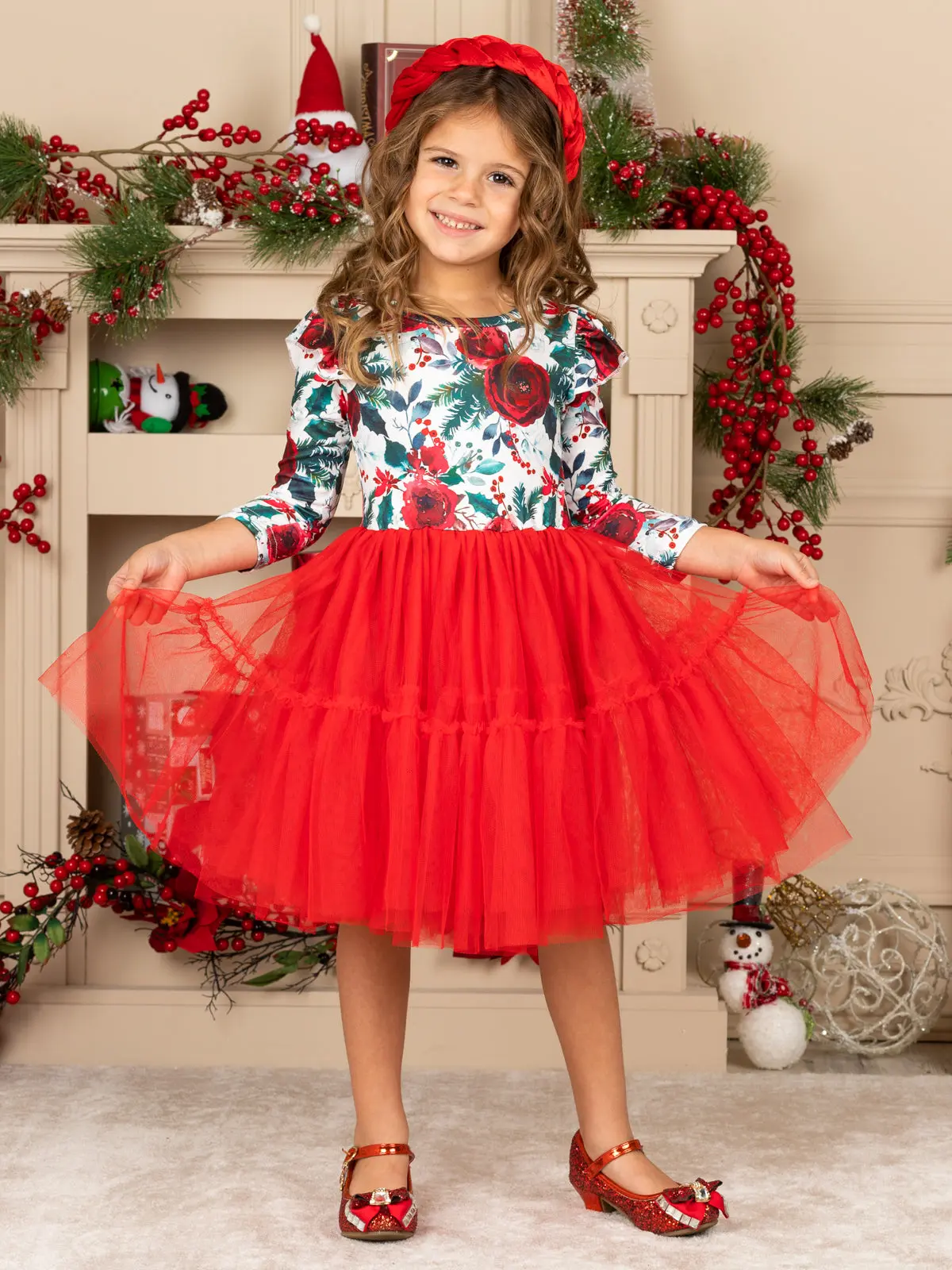Winter Blossom Layered Tutu Dress - Image 10