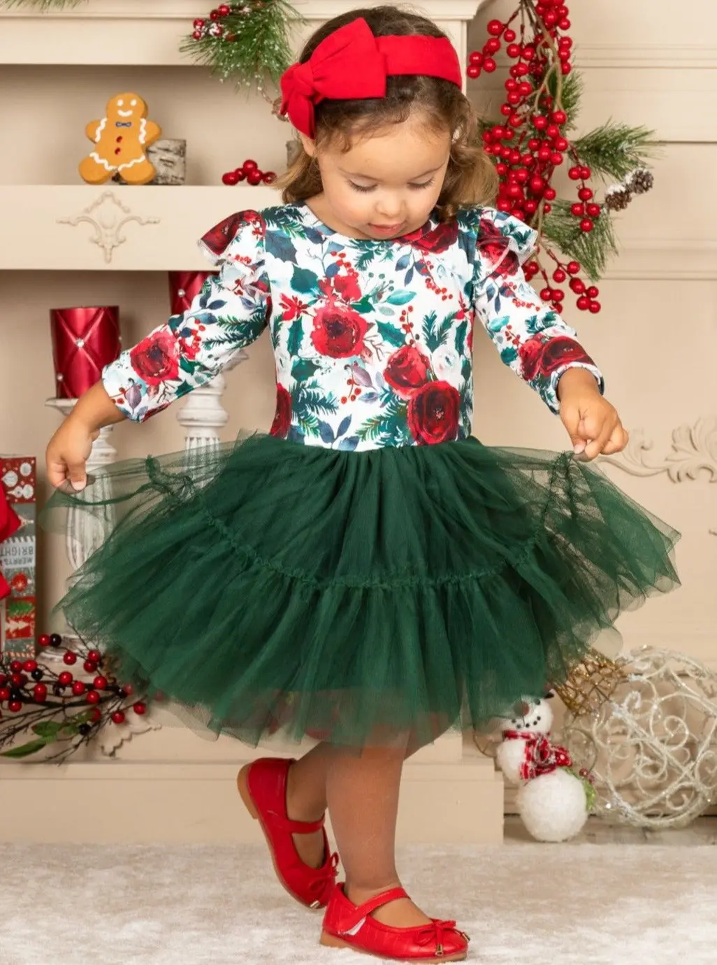 Winter Blossom Layered Tutu Dress - Image 3