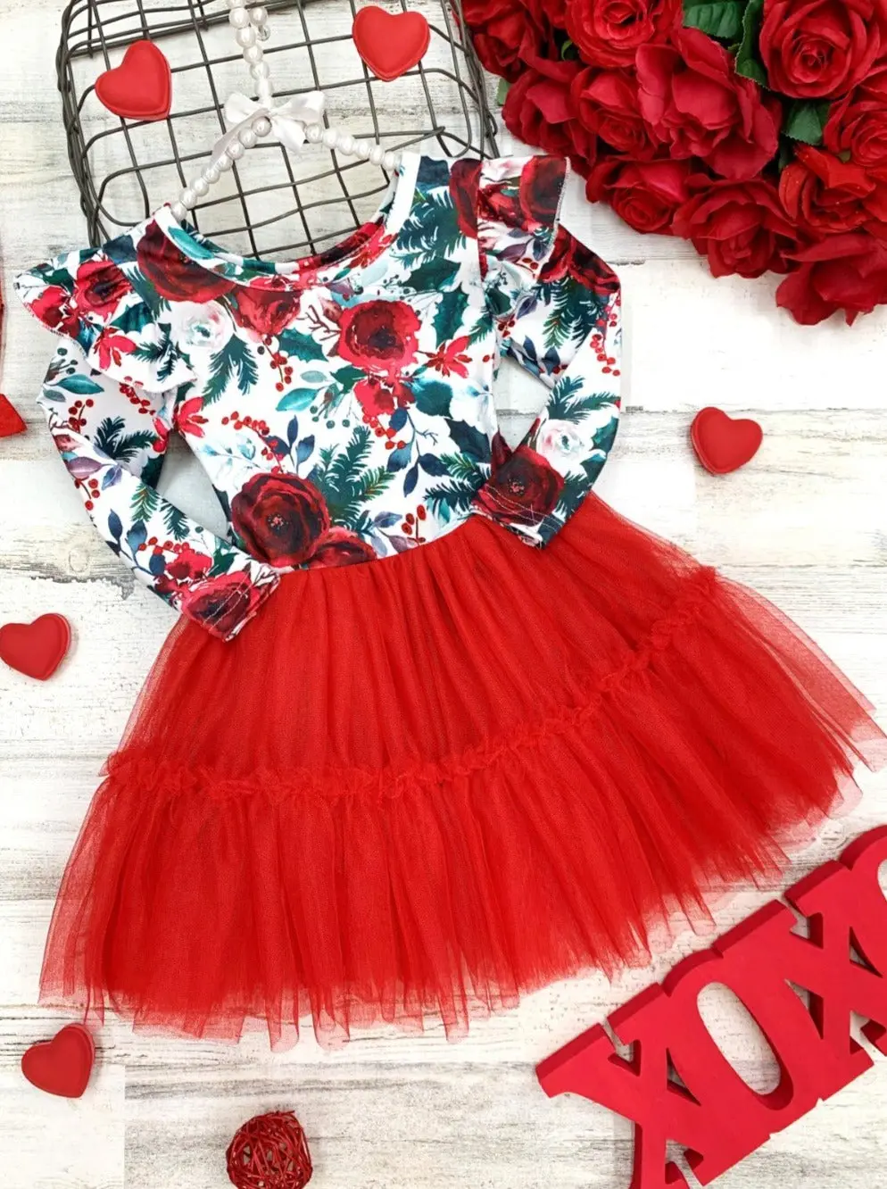 Winter Blossom Layered Tutu Dress - Image 4
