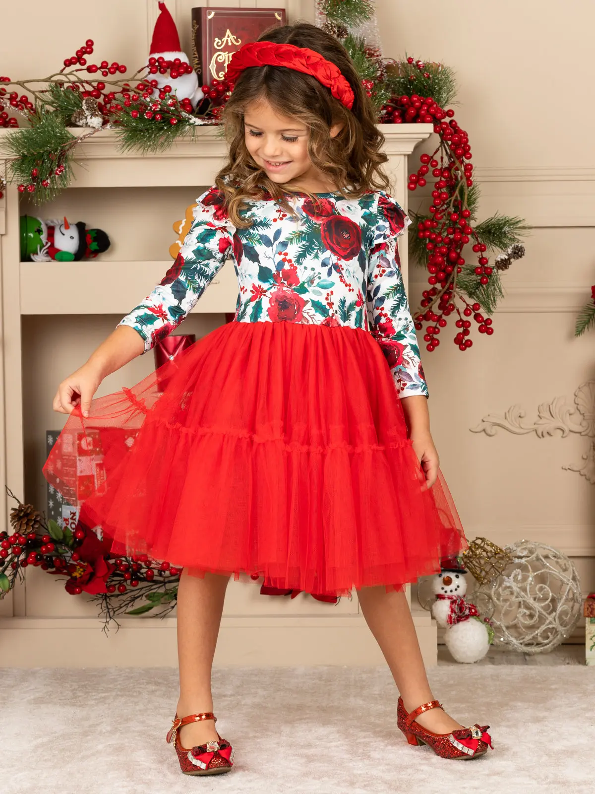 Winter Blossom Layered Tutu Dress - Image 7