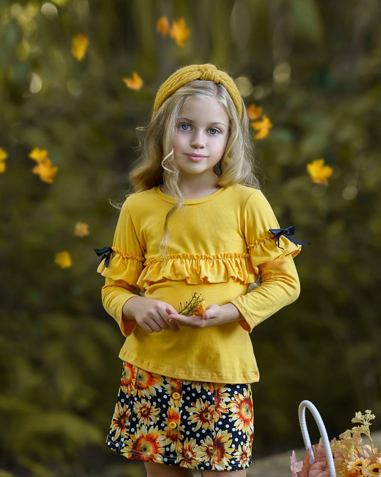 Full Of Sunshine Sunflower Skirt Set - Image 6