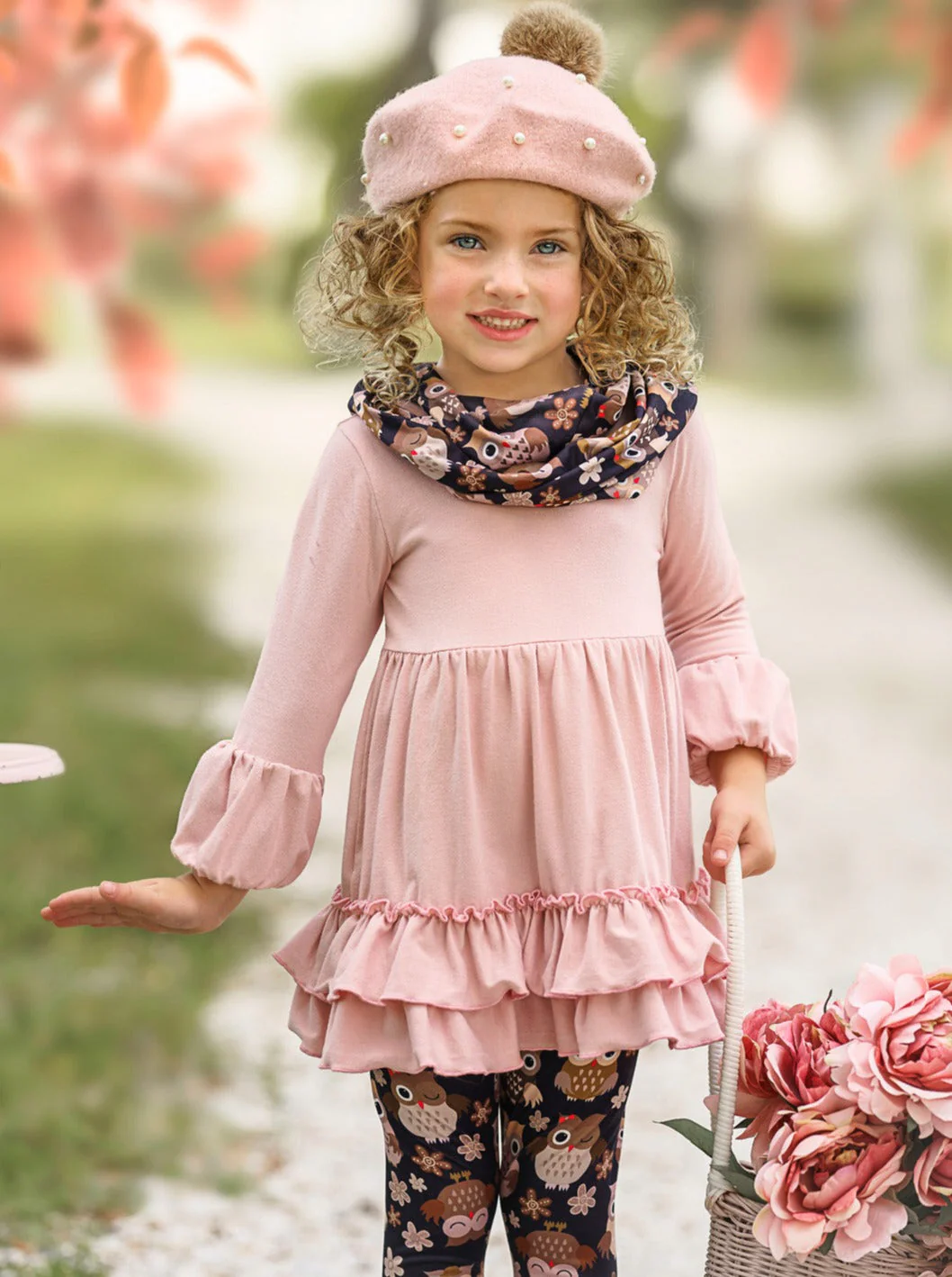 HOOs Who Tunic, Legging And Scarf Set - Image 2