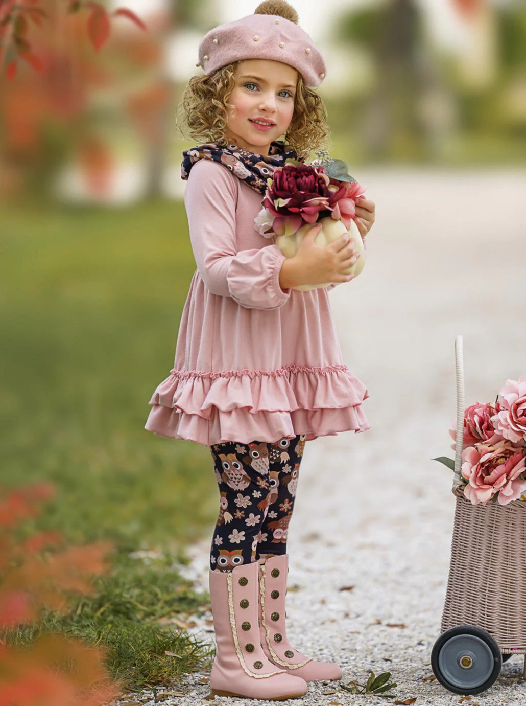 HOOs Who Tunic, Legging And Scarf Set - Image 4