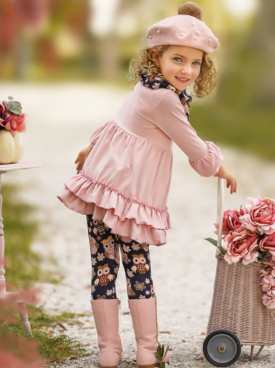 HOOs Who Tunic, Legging And Scarf Set - Image 5