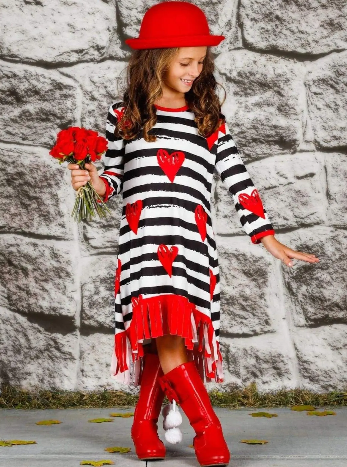 Etched On My Heart Fringe Hem Dress - Image 3