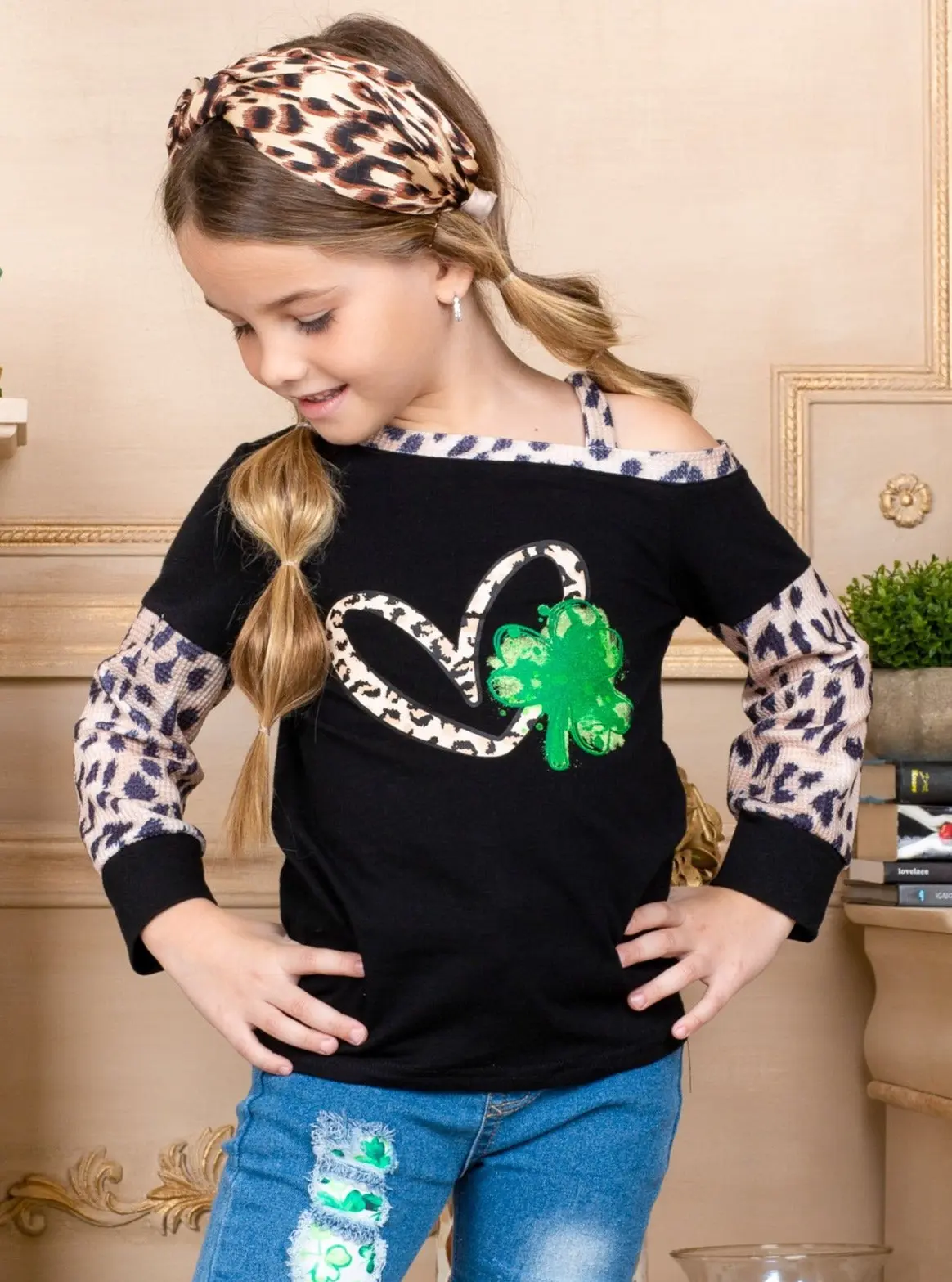 Cup Of Luck One Shoulder Long Sleeved Top - Image 2