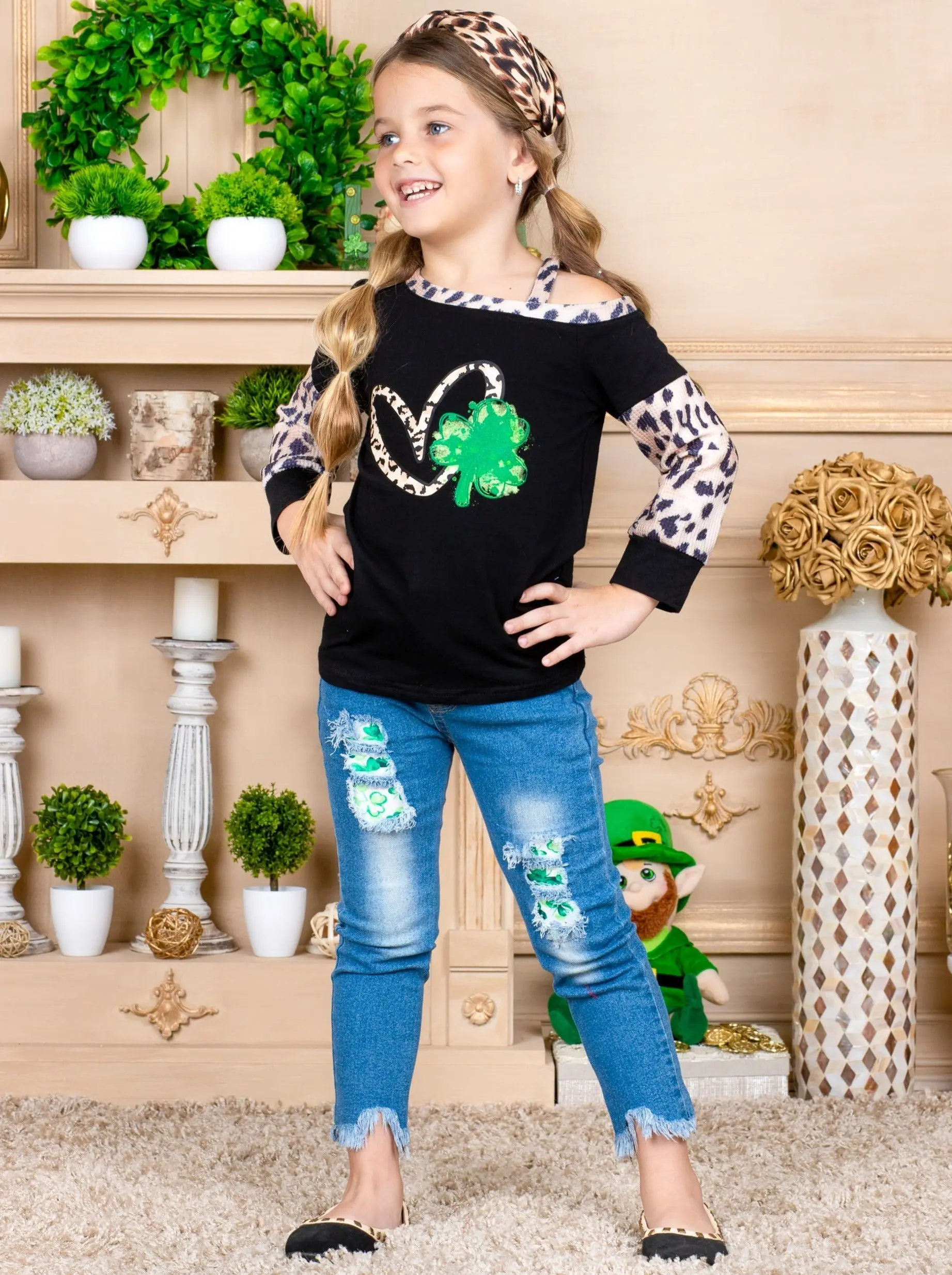 Cup Of Luck One Shoulder Long Sleeved Top - Image 3