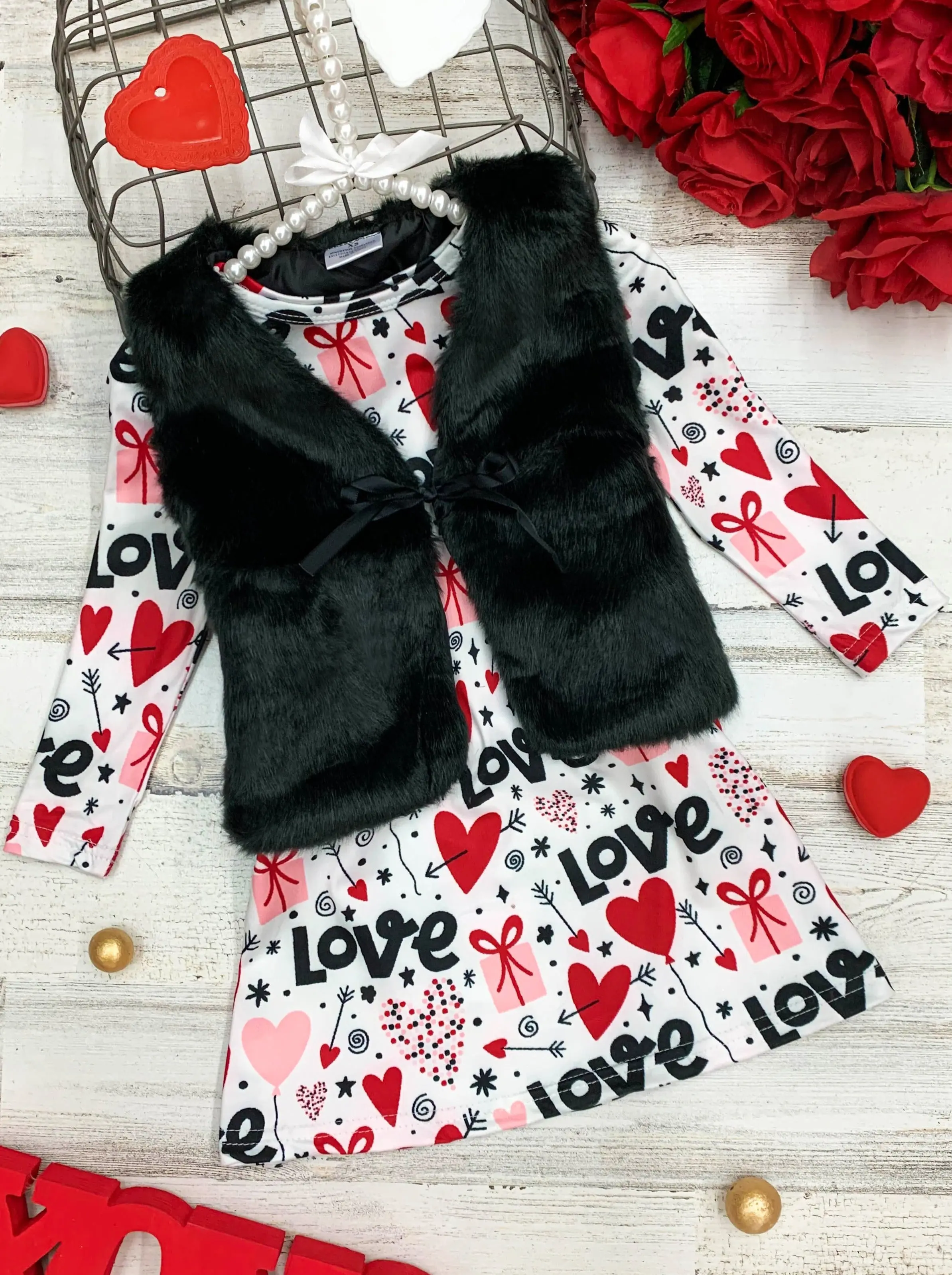 One Of A Kind Love Vest and Dress Set - Image 3