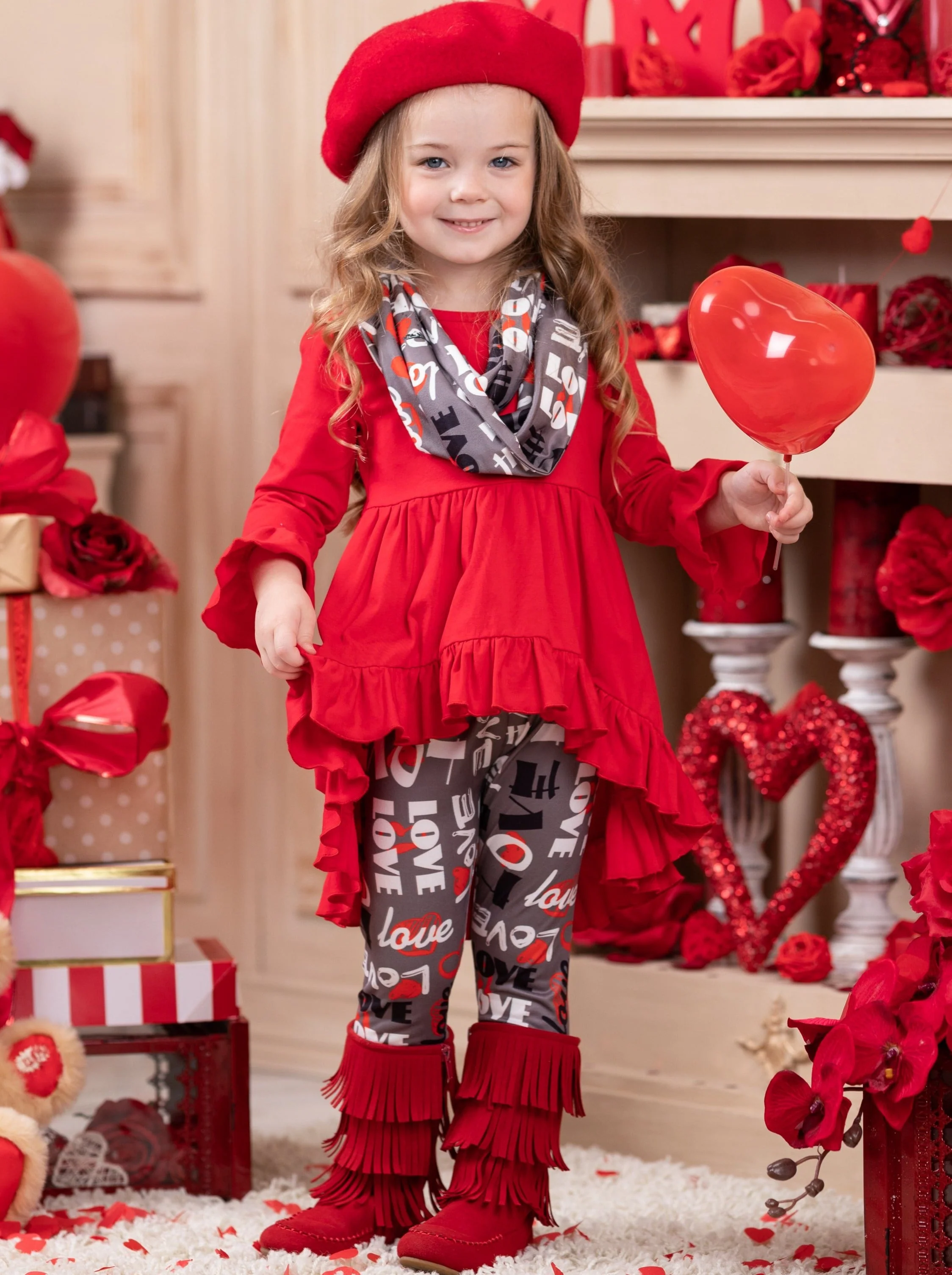 Lots of Love Tunic, Scarf and Legging Set - Image 3