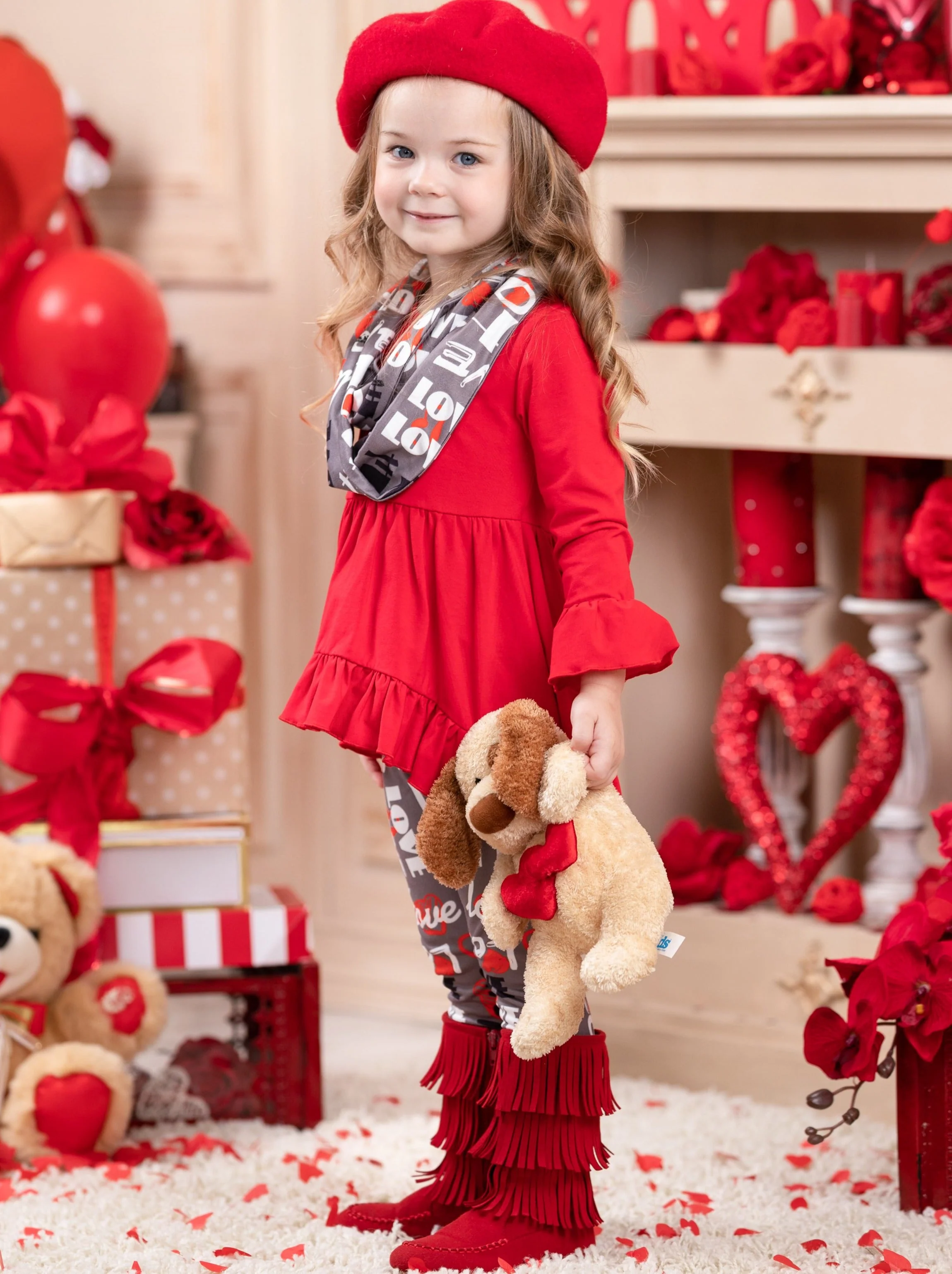 Lots of Love Tunic, Scarf and Legging Set - Image 4