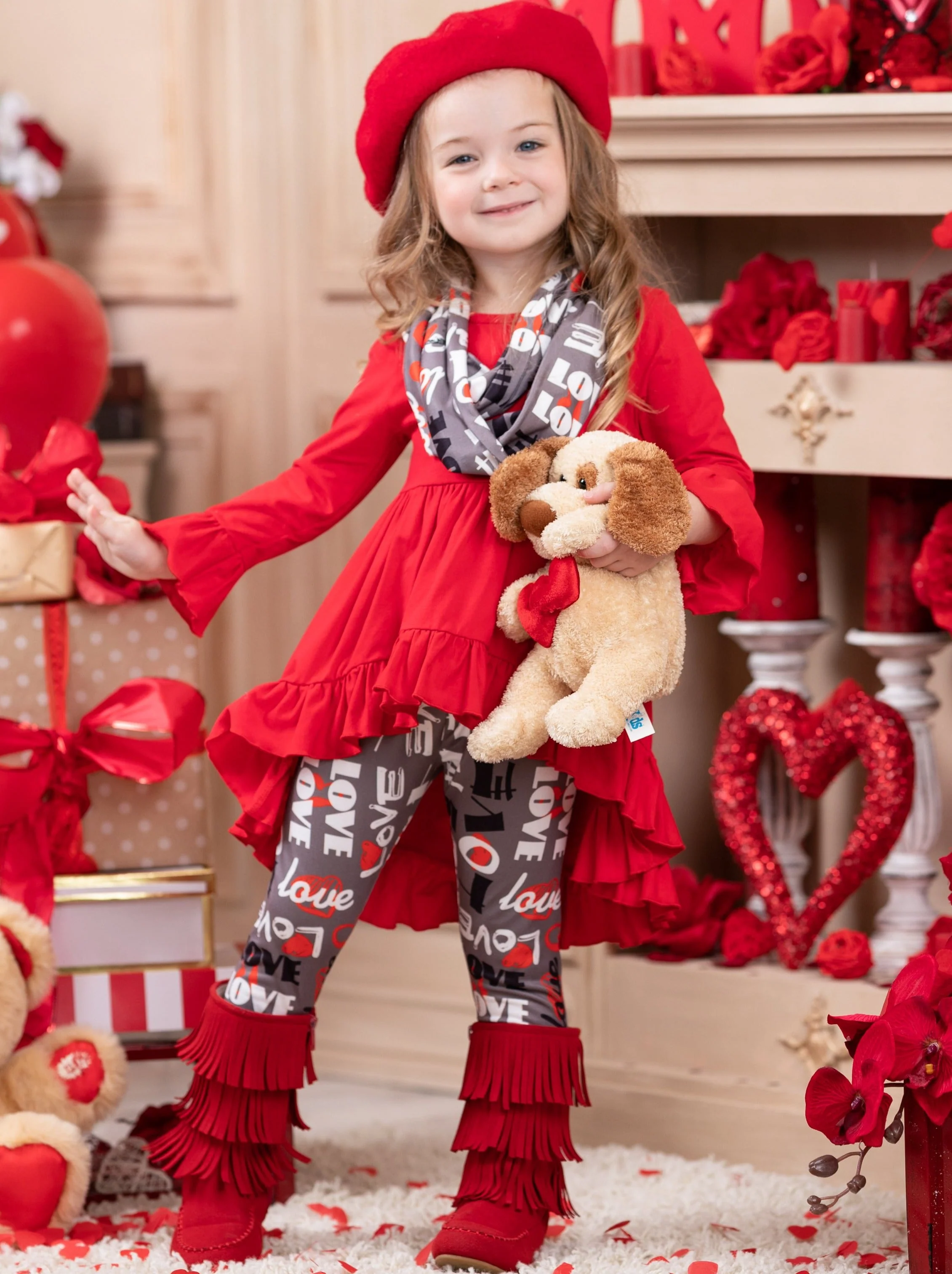 Lots of Love Tunic, Scarf and Legging Set - Image 6