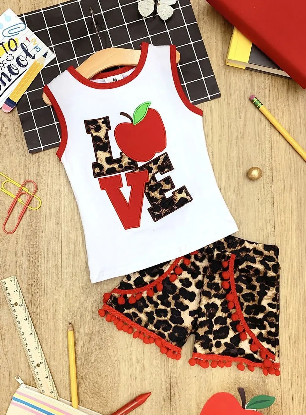 Leopard Love Pom Pom Short Set - Image 3