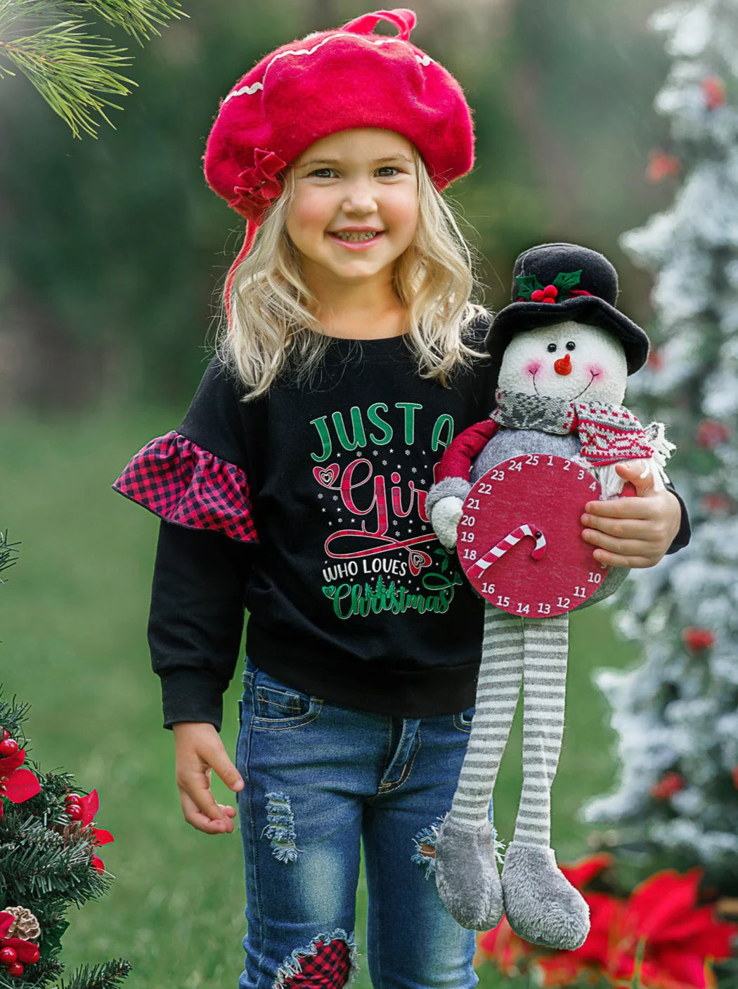 Lover Of Christmas Patched Jean Set - Image 4