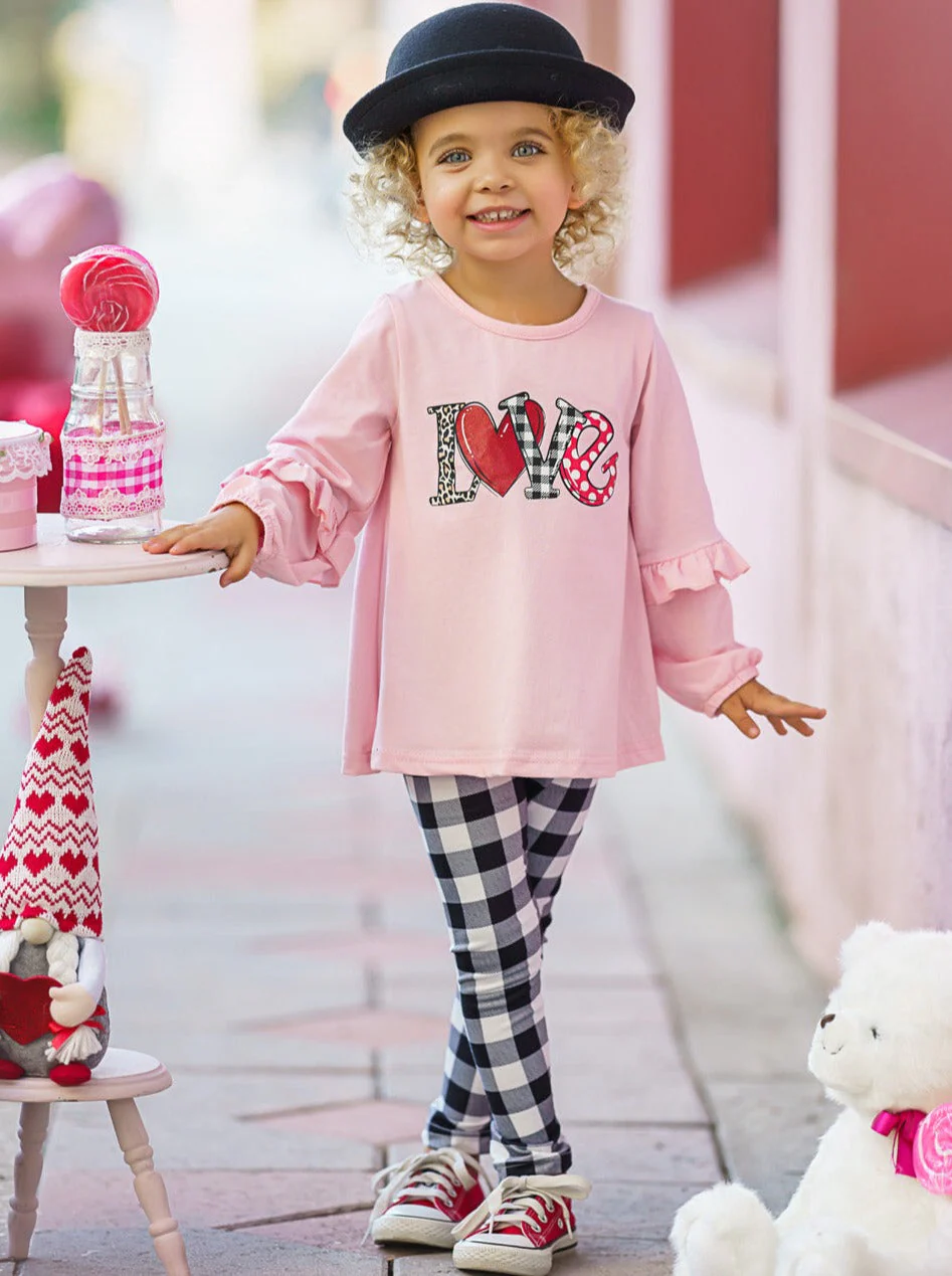 Love You Plaid Legging Set - Image 2
